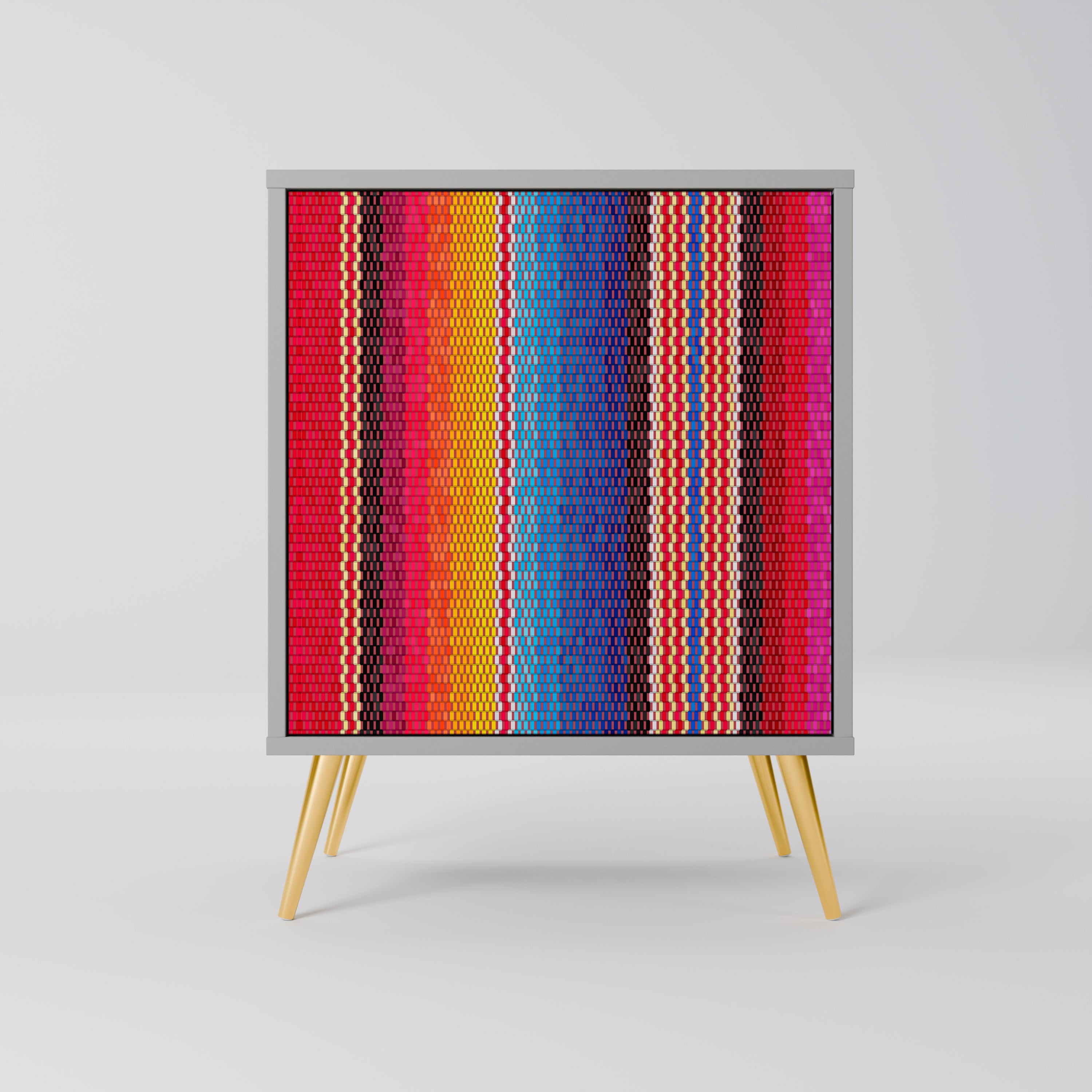 ETHNIC MEXICAN Komoda 1-drzwiowa korpus Szary