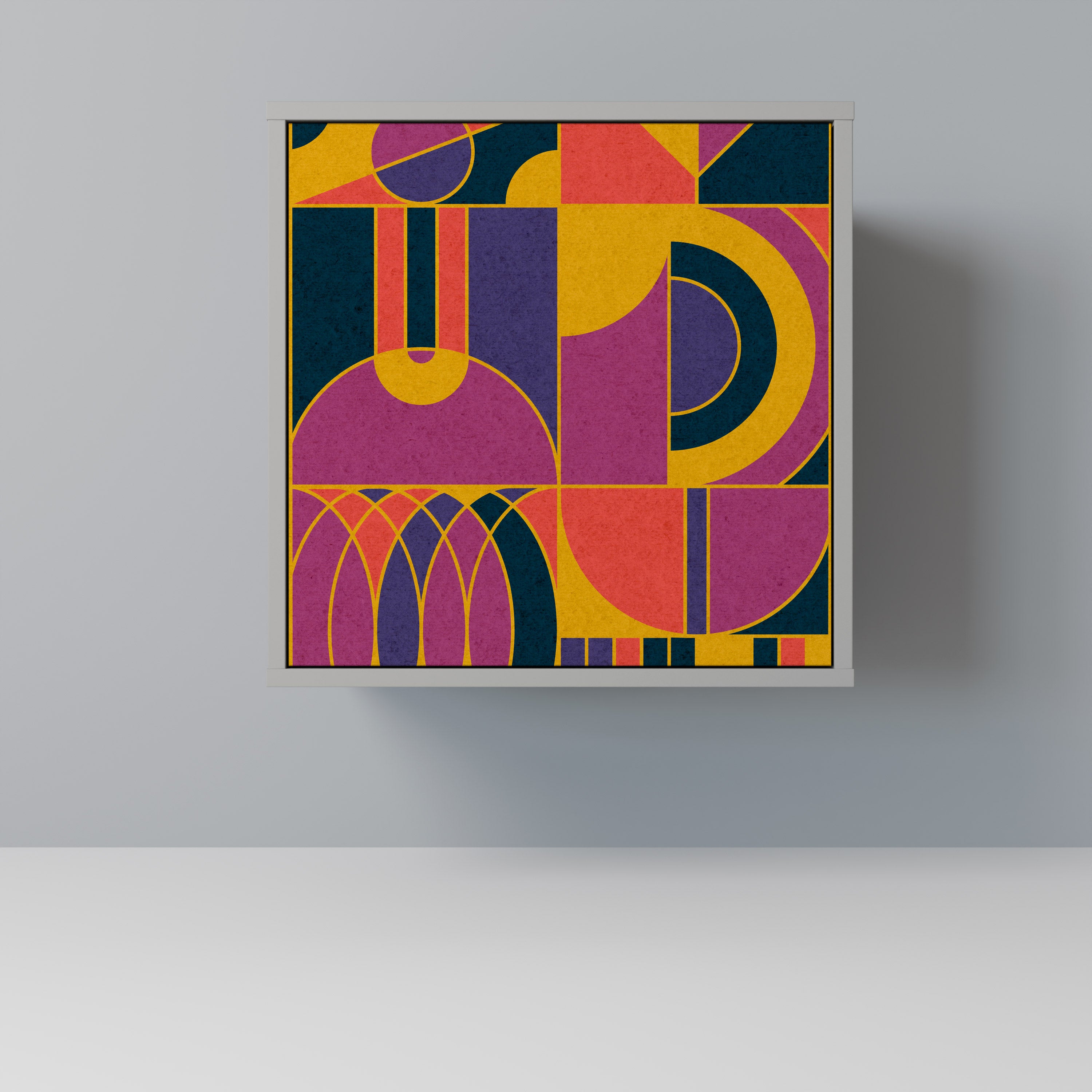 ELECTRIC PATTERNS Komoda 1-drzwiowa korpus Szary