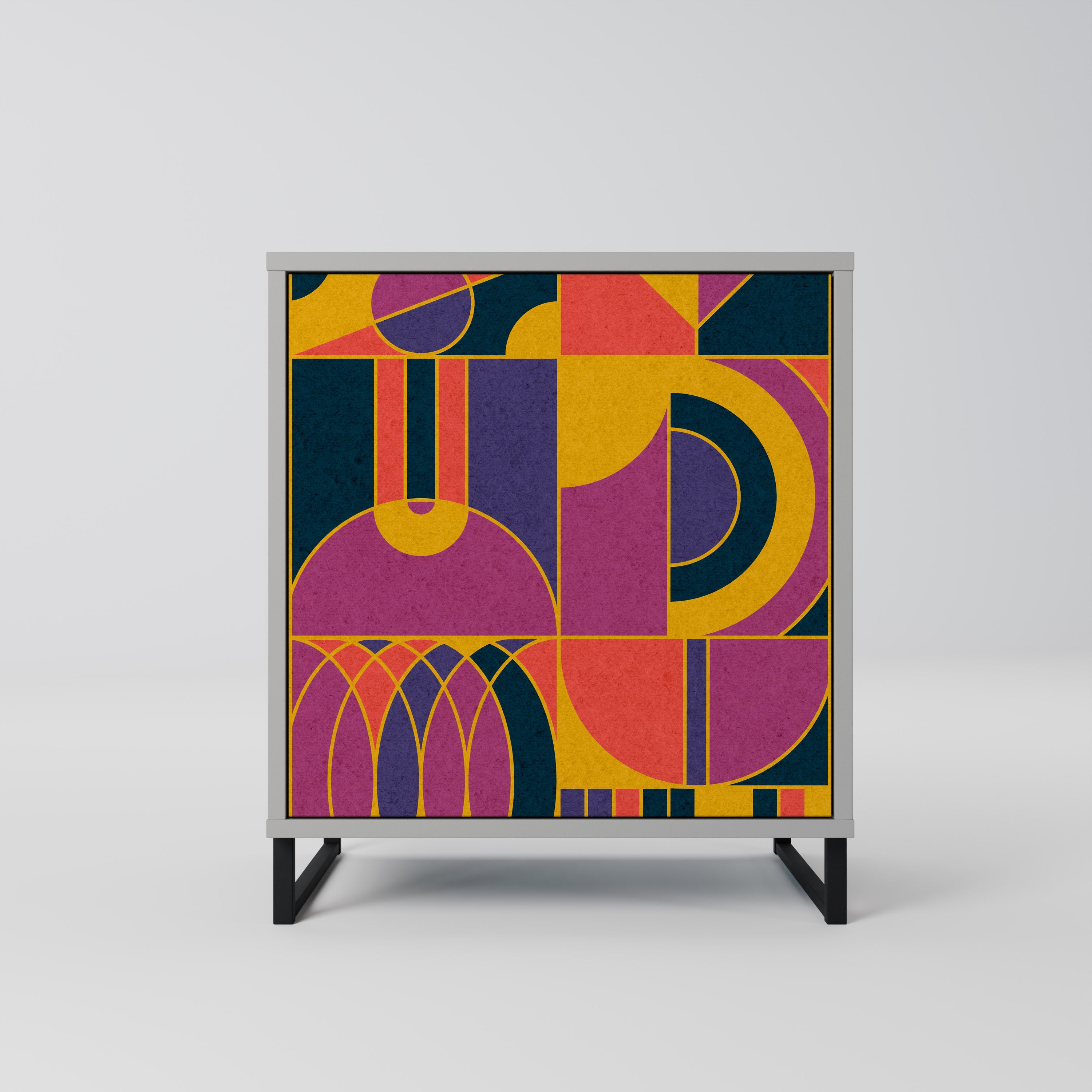 ELECTRIC PATTERNS Komoda 1-drzwiowa korpus Szary