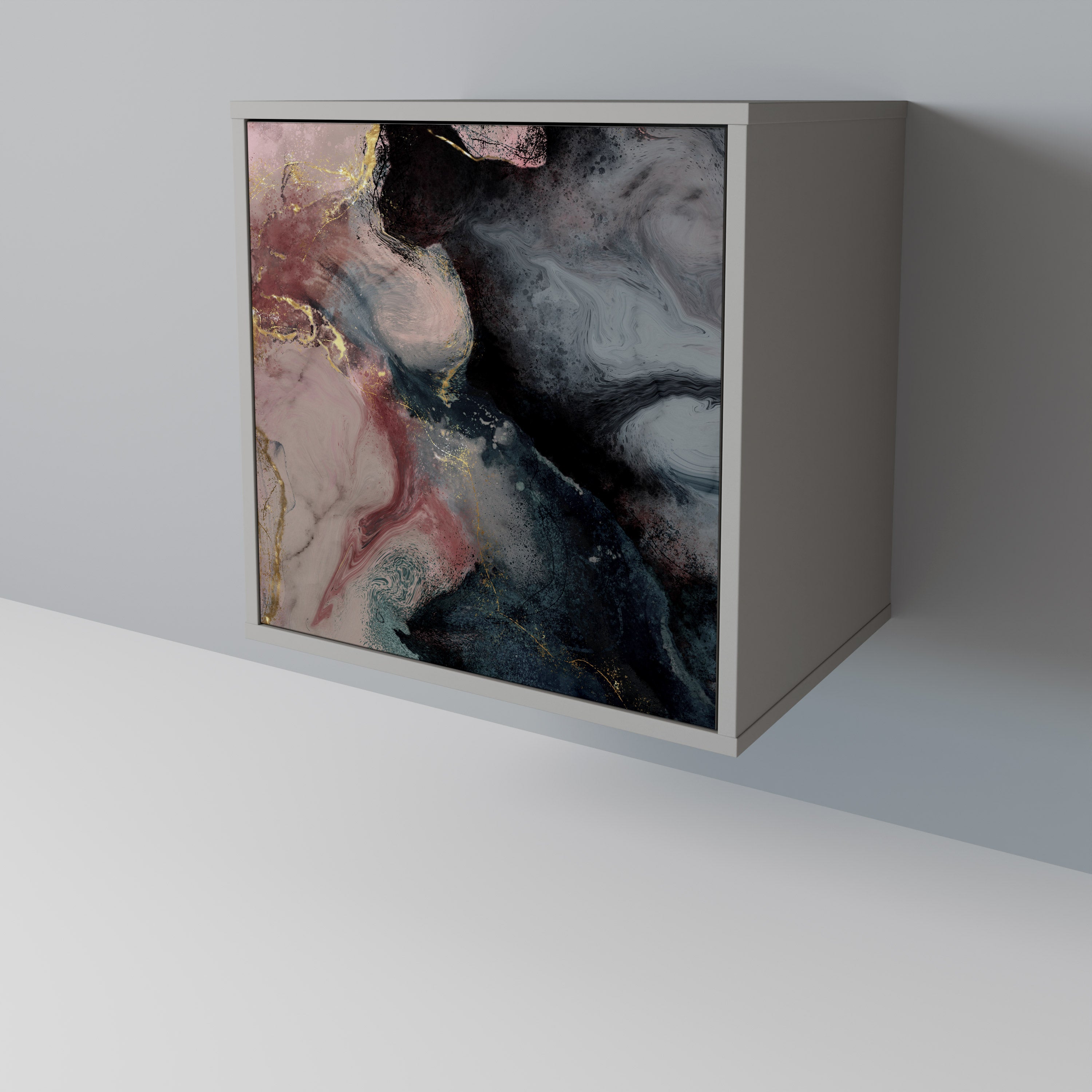 GILDED SWIRLS Komoda 1-drzwiowa korpus Szary