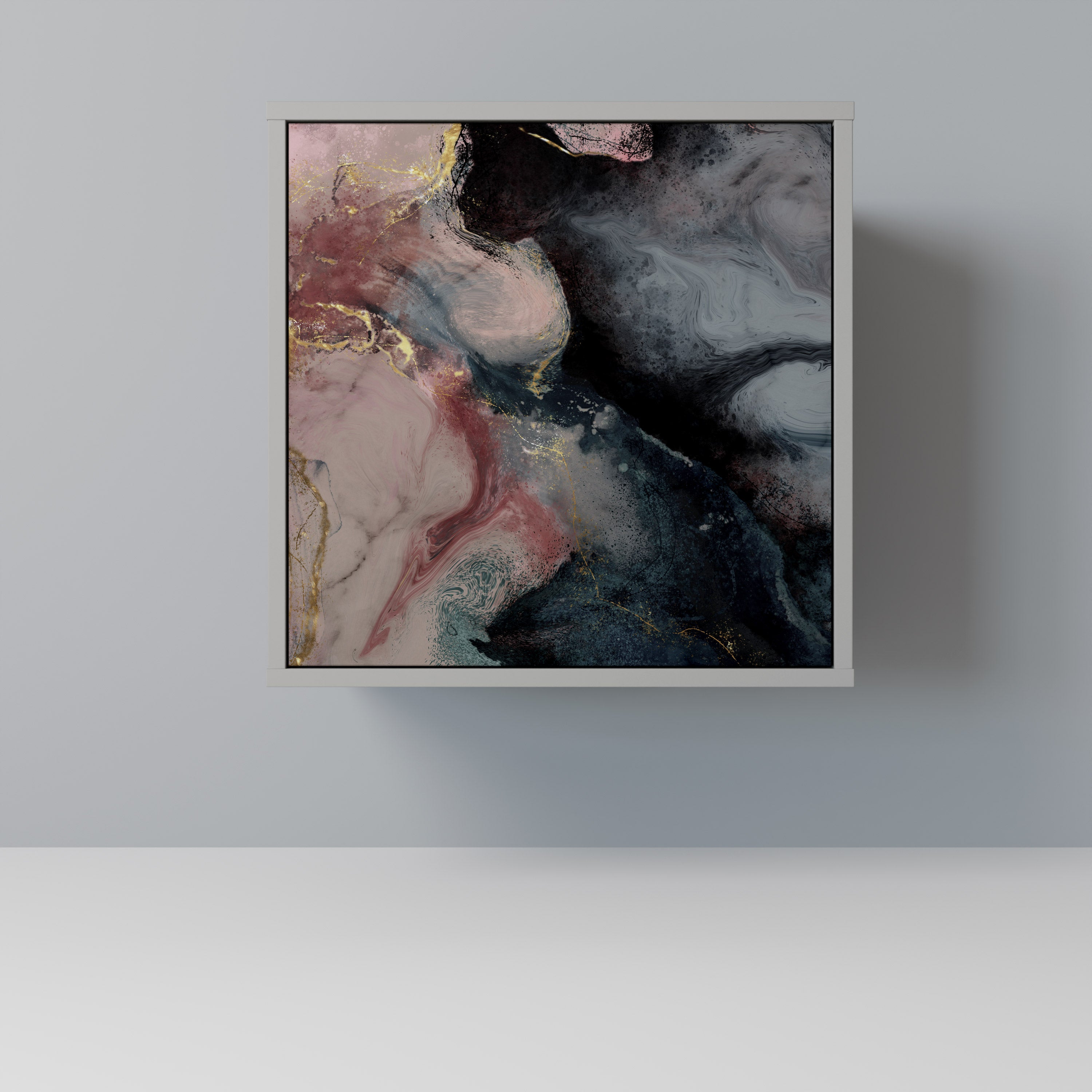 GILDED SWIRLS Komoda 1-drzwiowa korpus Szary