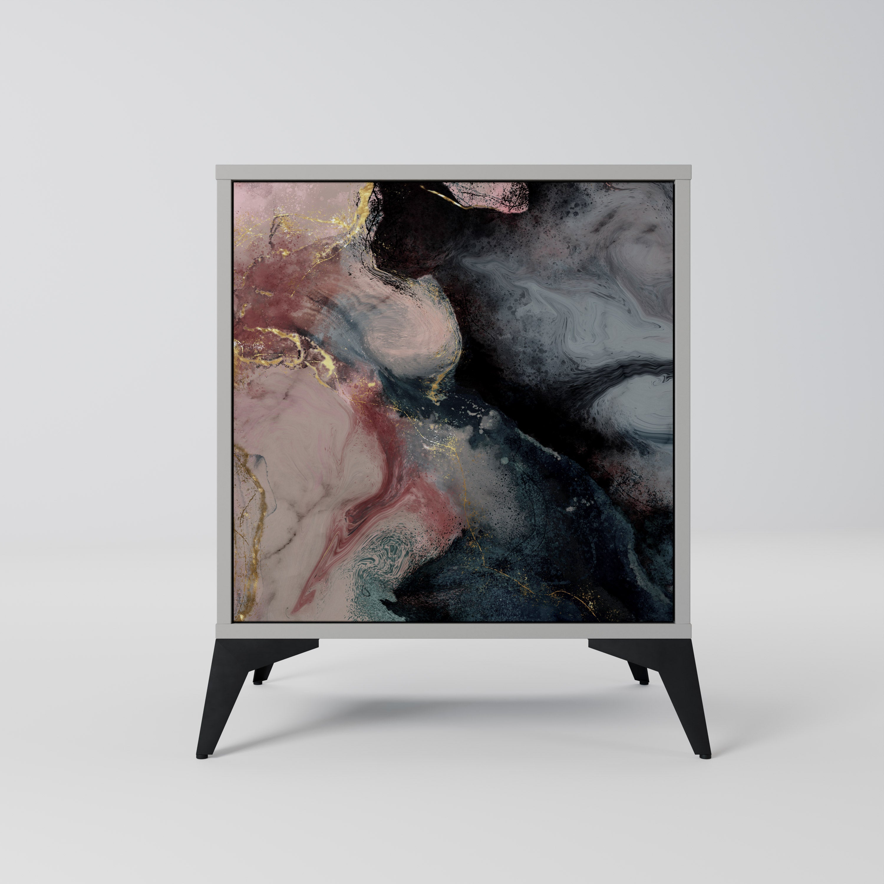 GILDED SWIRLS Komoda 1-drzwiowa korpus Szary