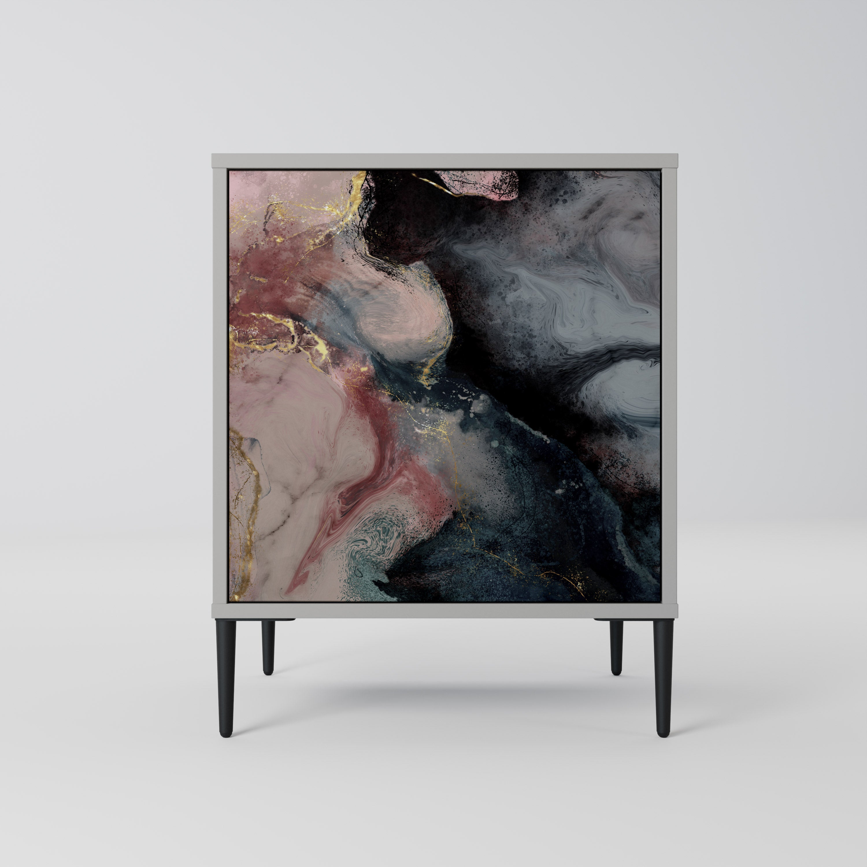GILDED SWIRLS Komoda 1-drzwiowa korpus Szary