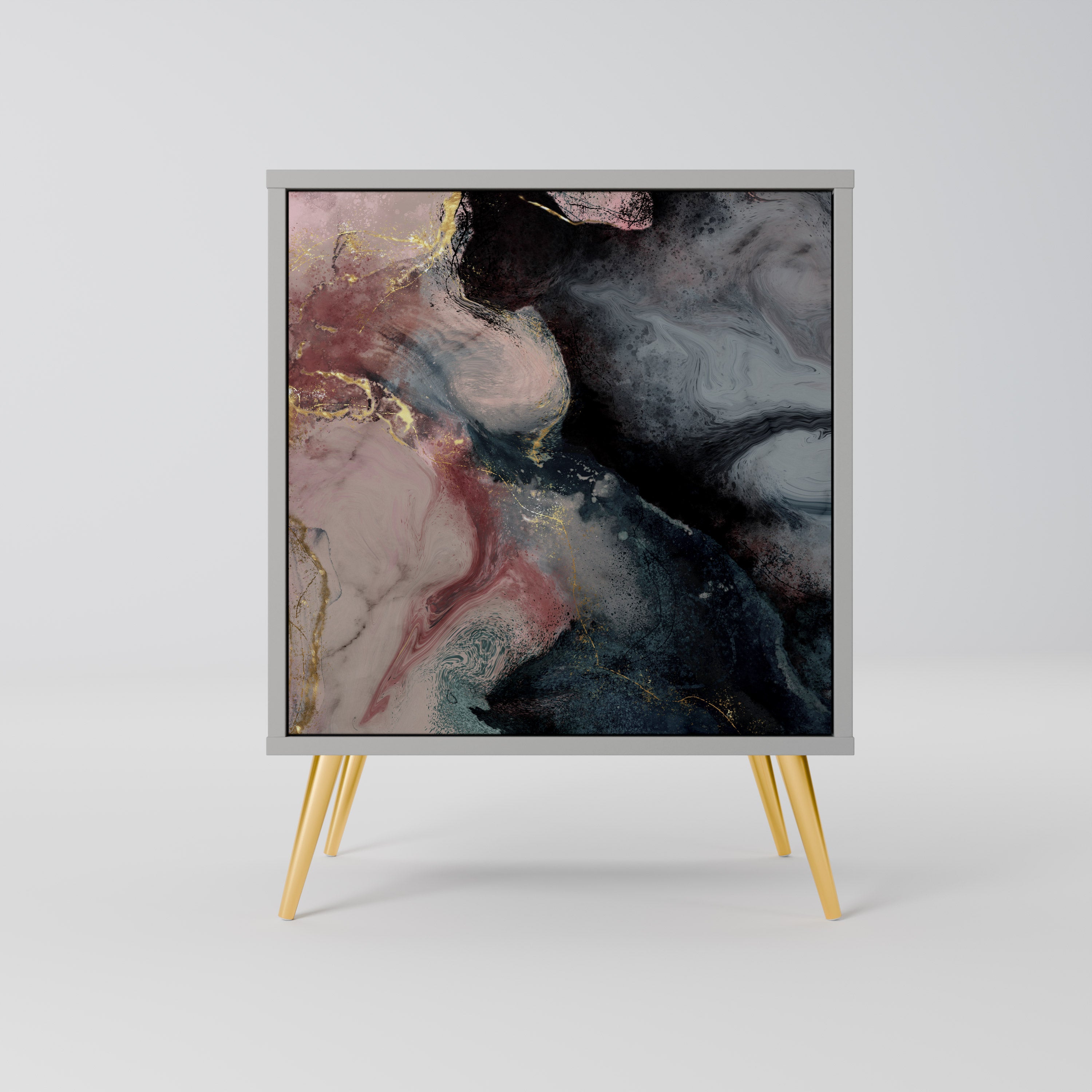 GILDED SWIRLS Komoda 1-drzwiowa korpus Szary