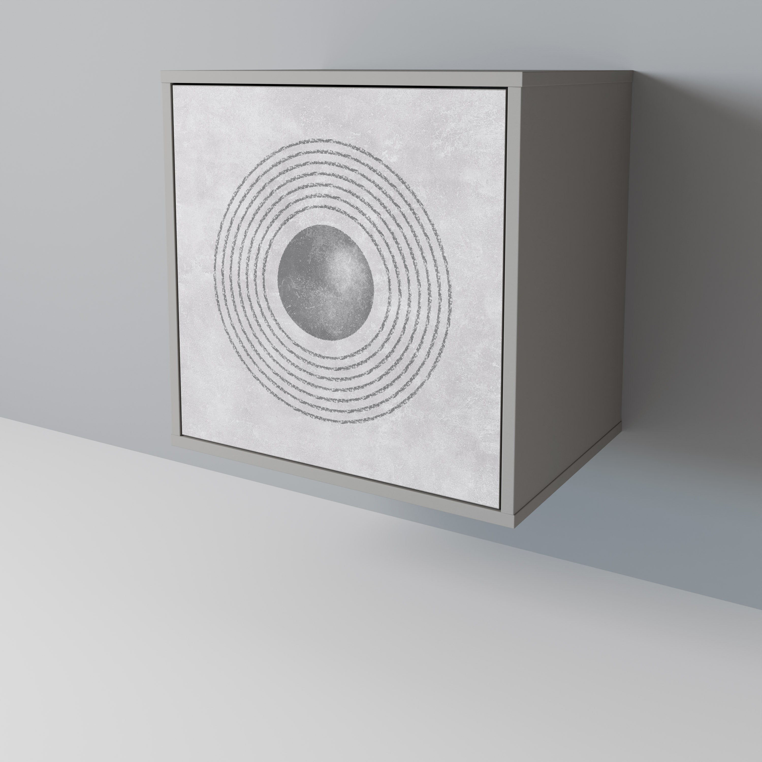 SOLID CIRCLES Komoda 1-drzwiowa korpus Szary