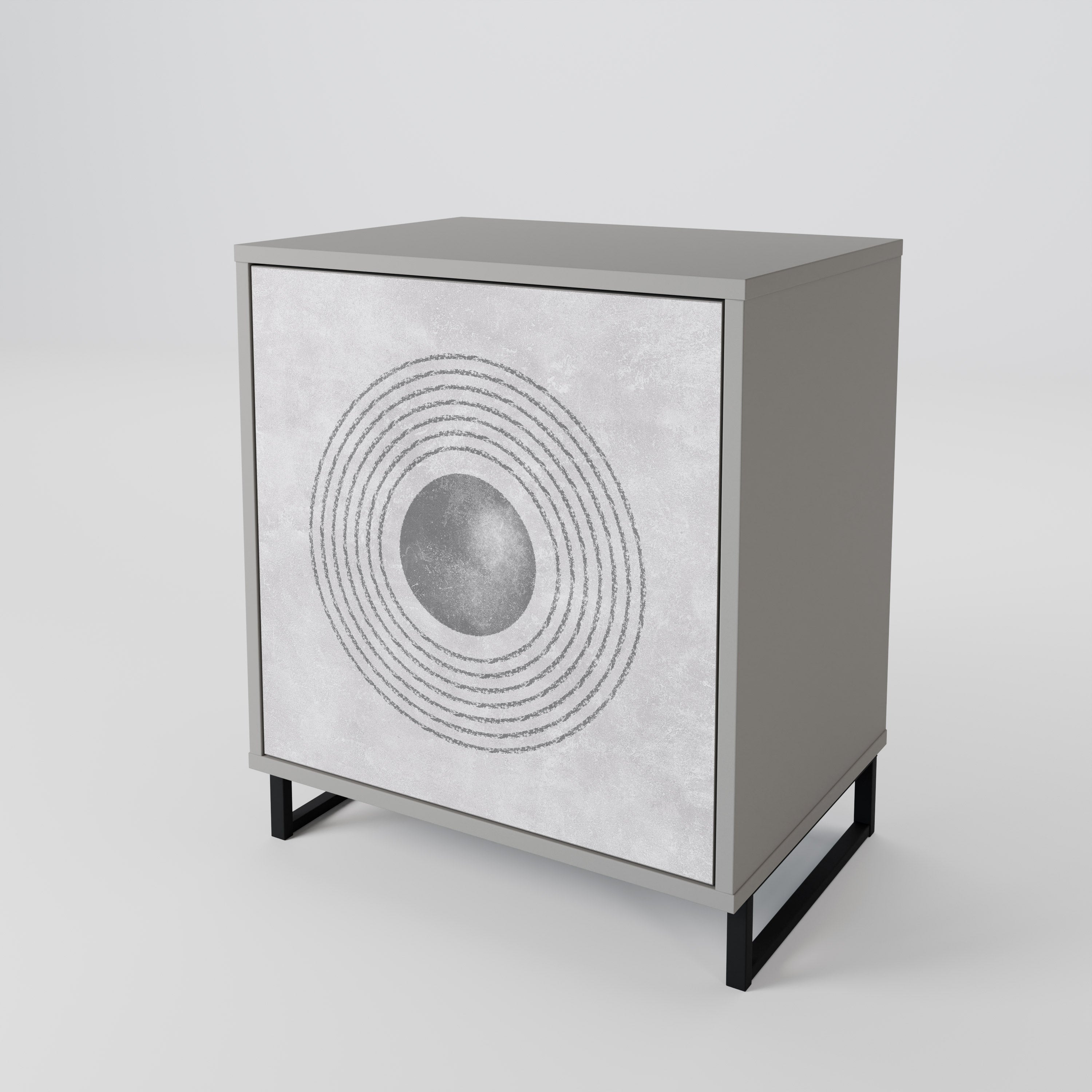 SOLID CIRCLES Komoda 1-drzwiowa korpus Szary
