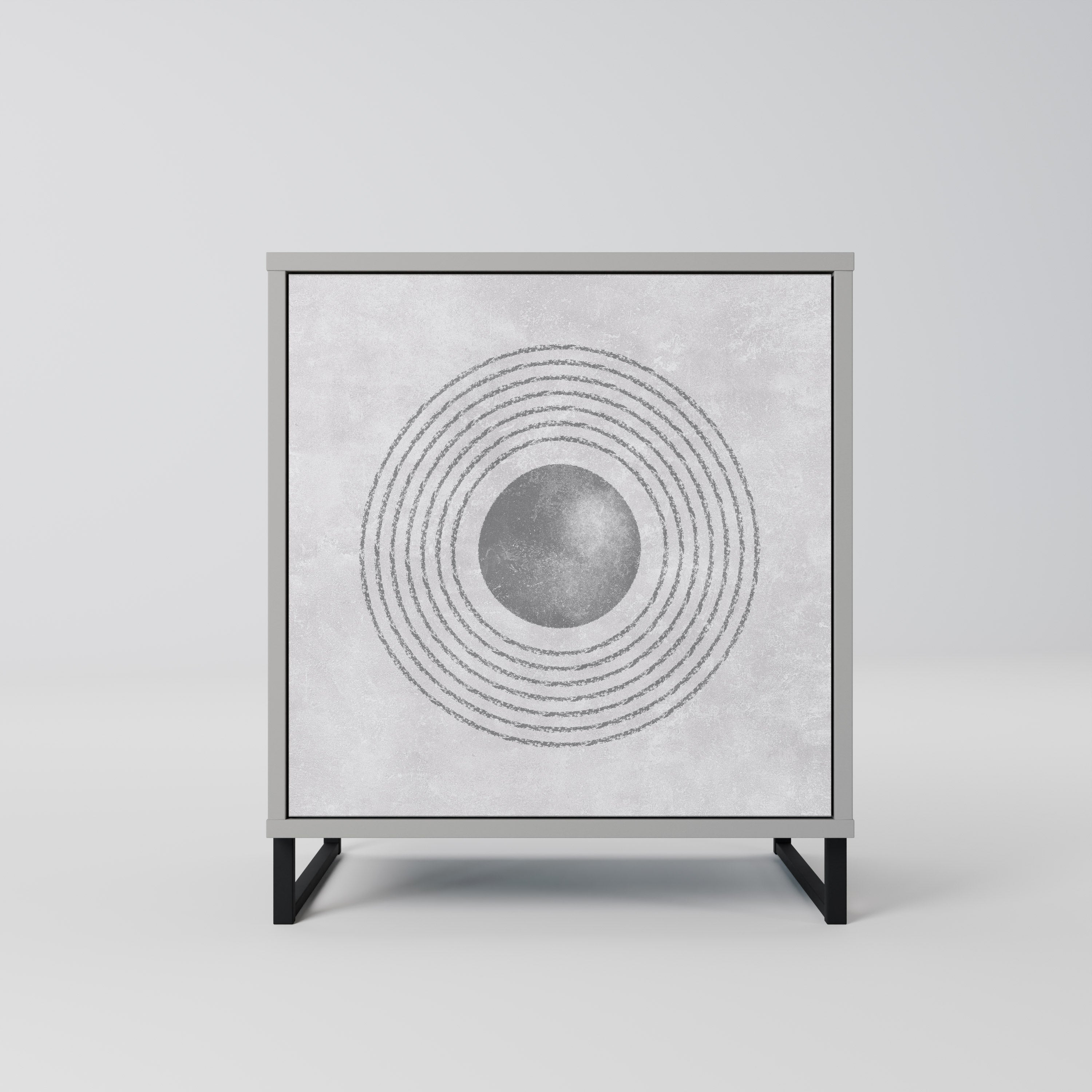 SOLID CIRCLES Komoda 1-drzwiowa korpus Szary