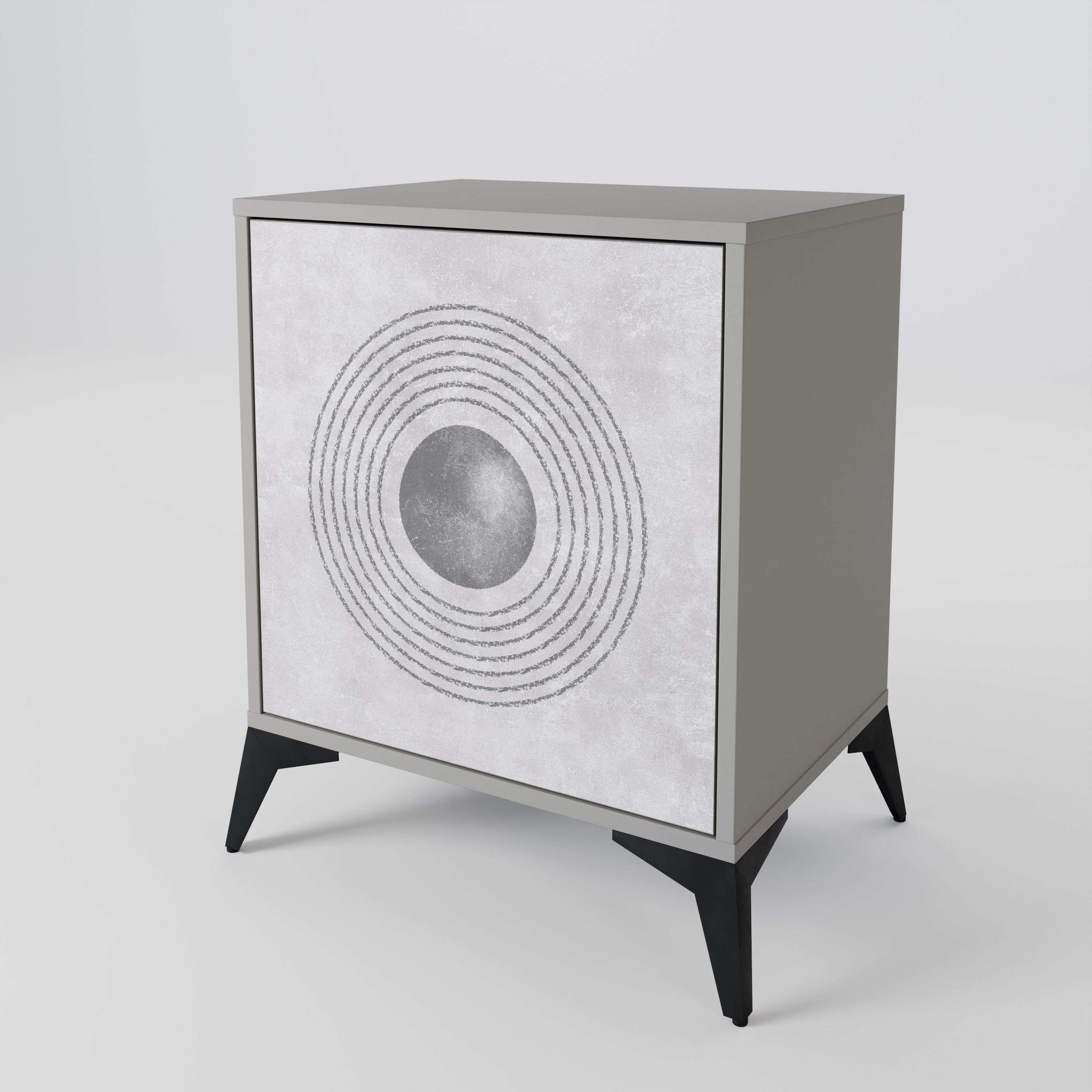 SOLID CIRCLES Komoda 1-drzwiowa korpus Szary