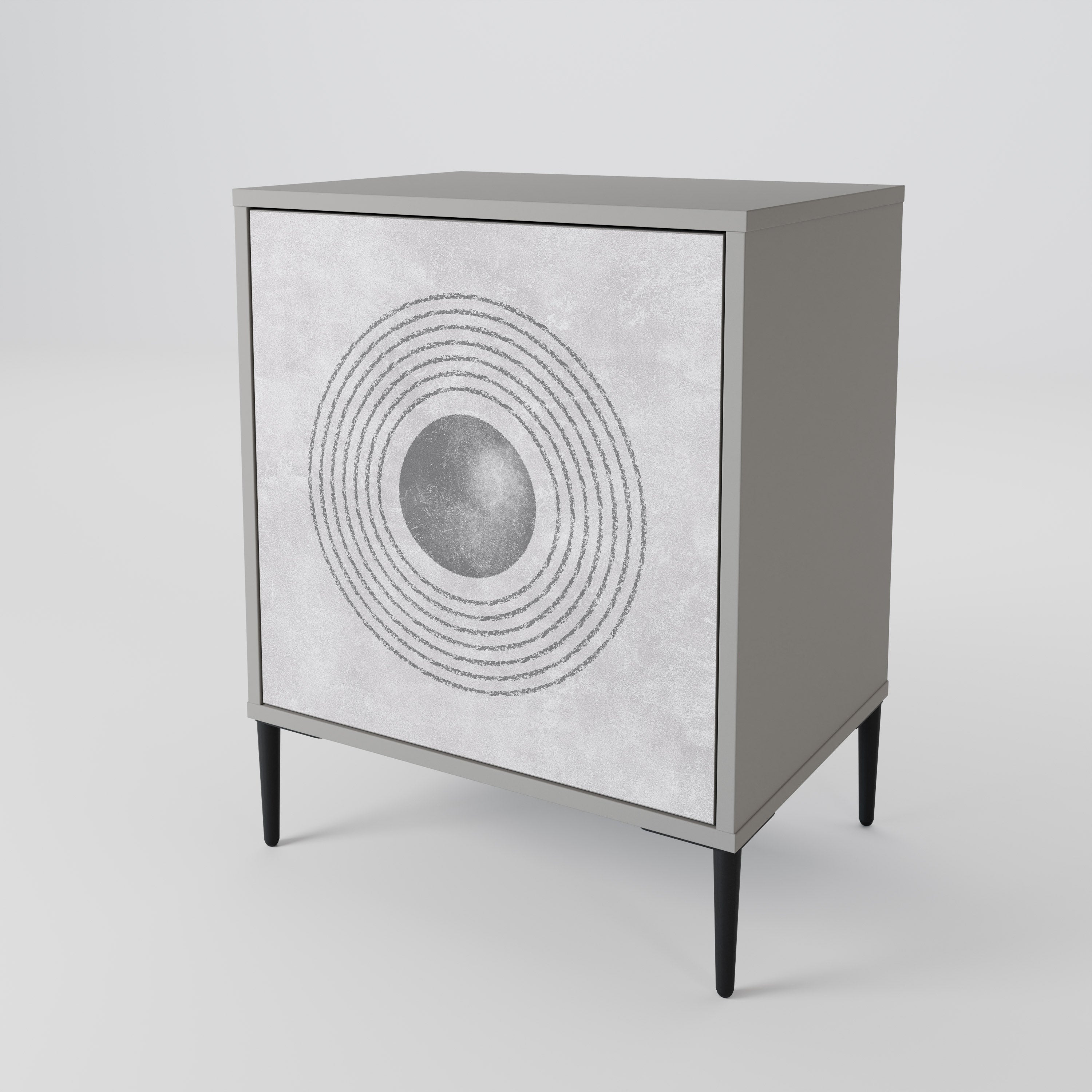 SOLID CIRCLES Komoda 1-drzwiowa korpus Szary