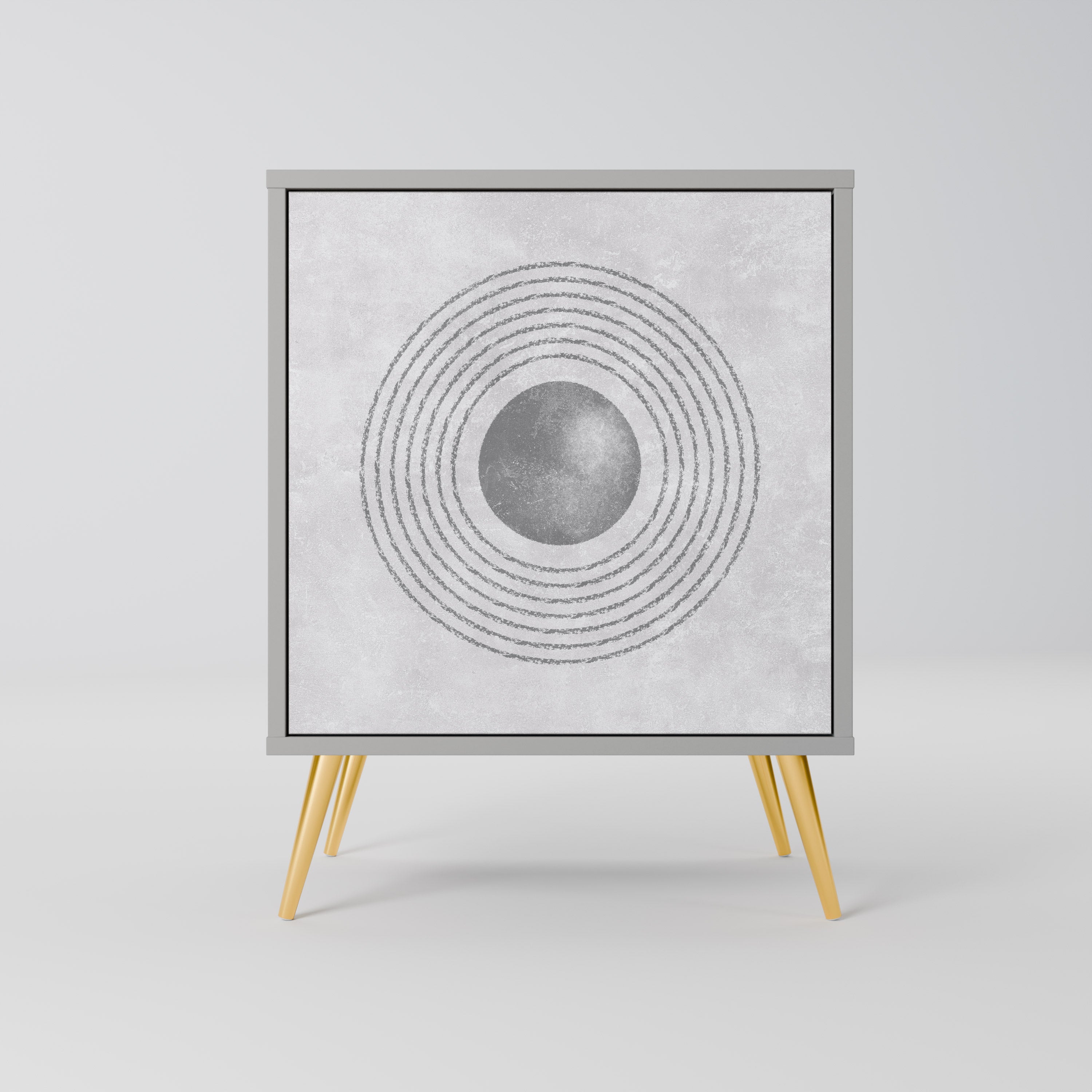 SOLID CIRCLES Komoda 1-drzwiowa korpus Szary