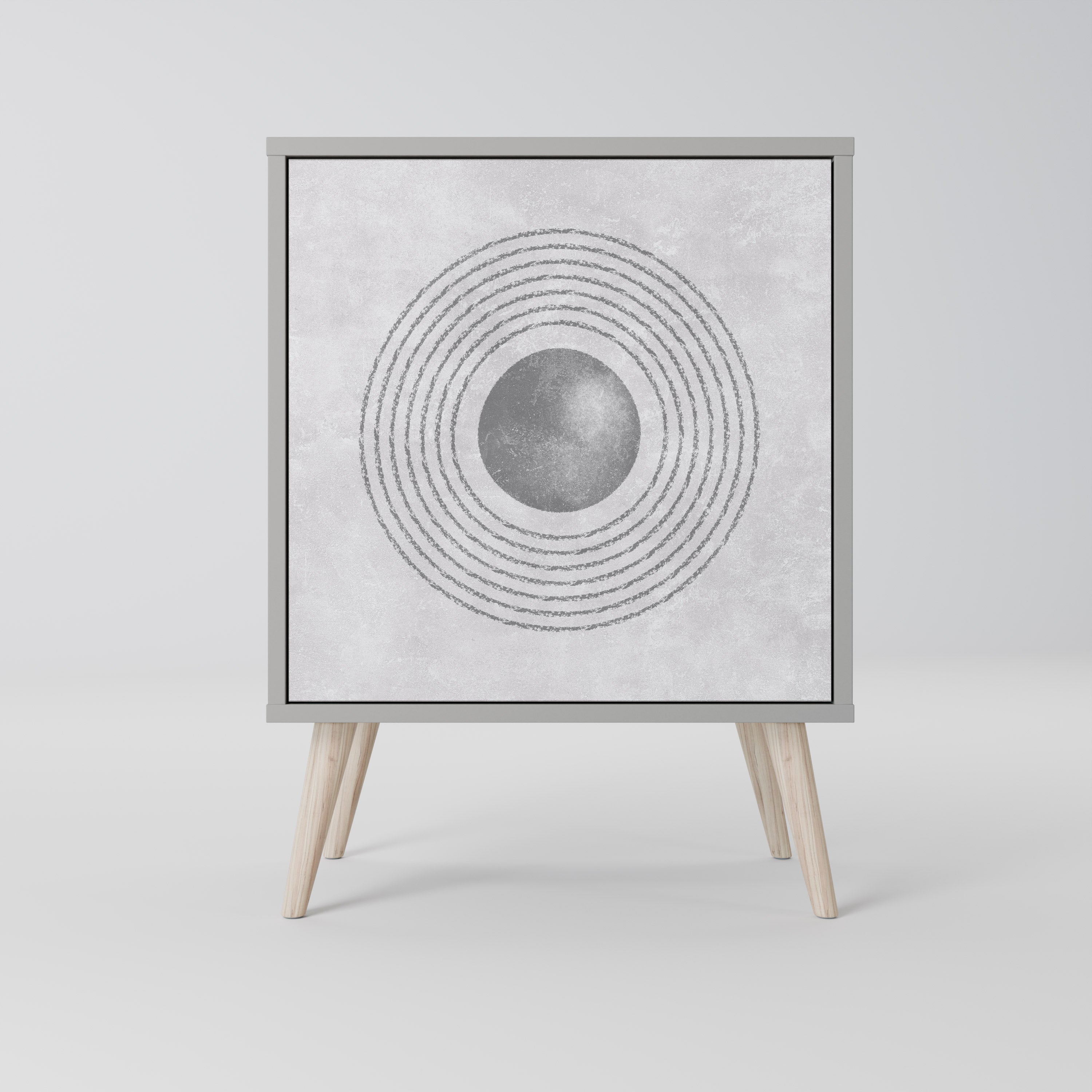 SOLID CIRCLES Komoda 1-drzwiowa korpus Szary