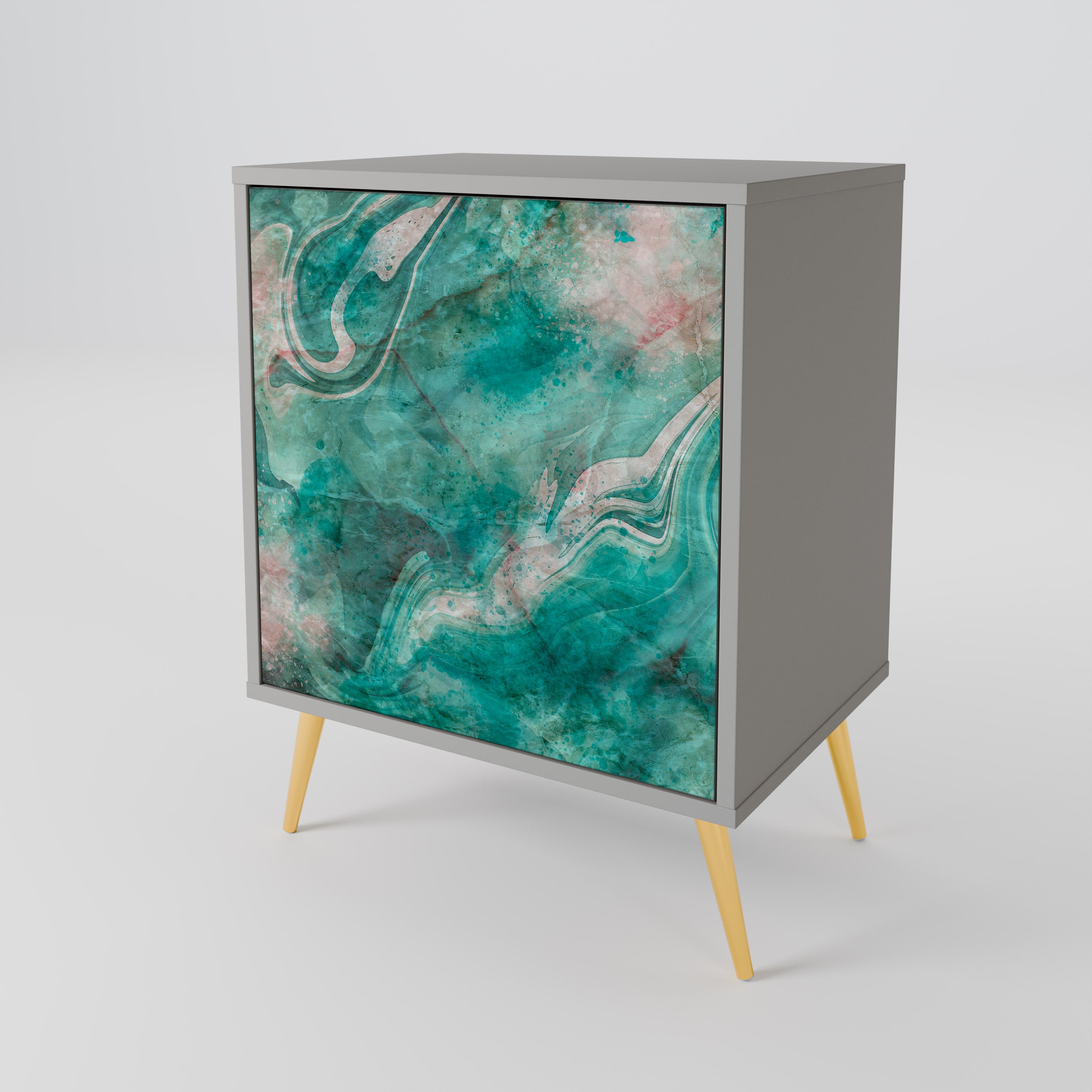 ABSTRACT ALCHEMY Komoda 1-drzwiowa korpus Szary