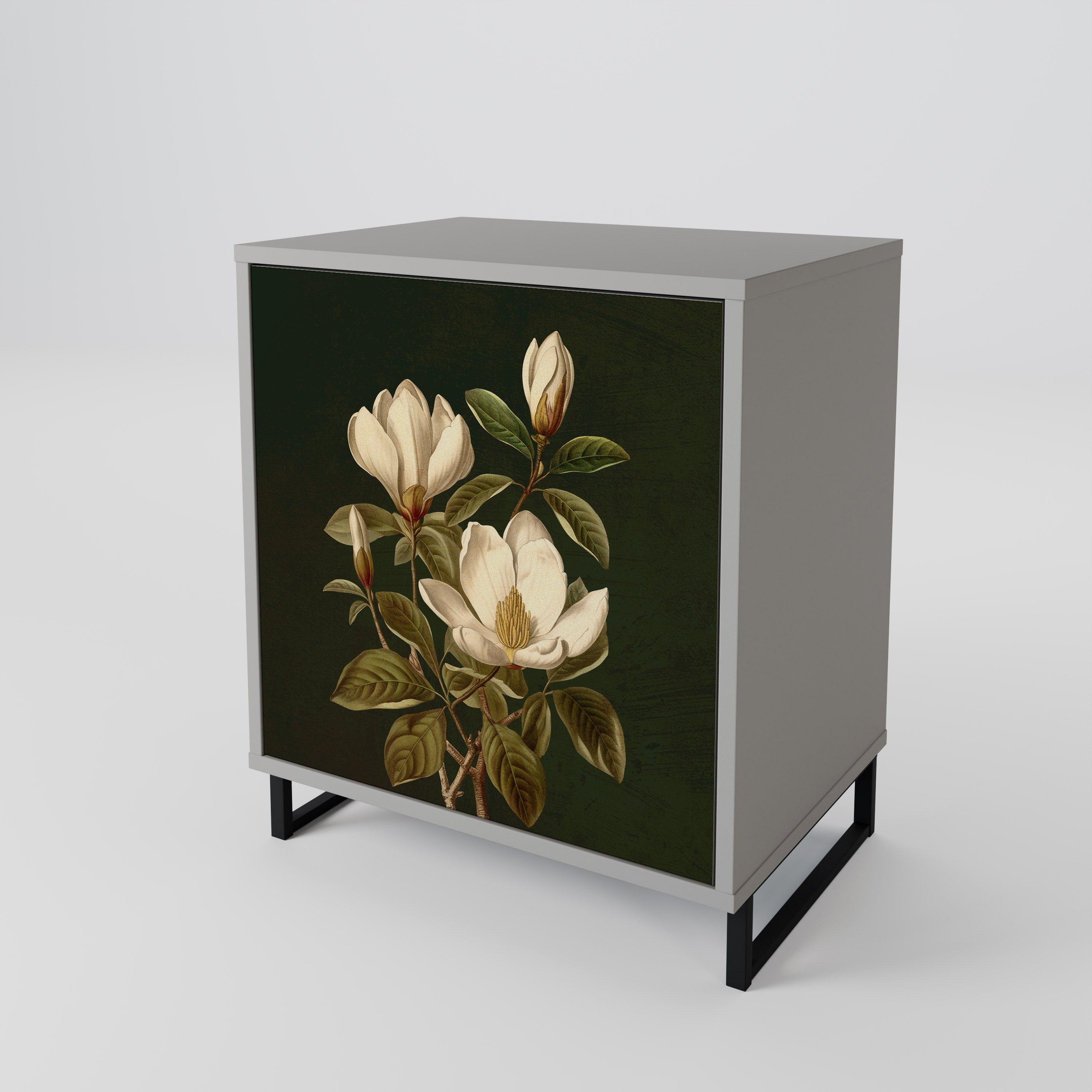 FLORAL NOIR Komoda 1-drzwiowa korpus Szary