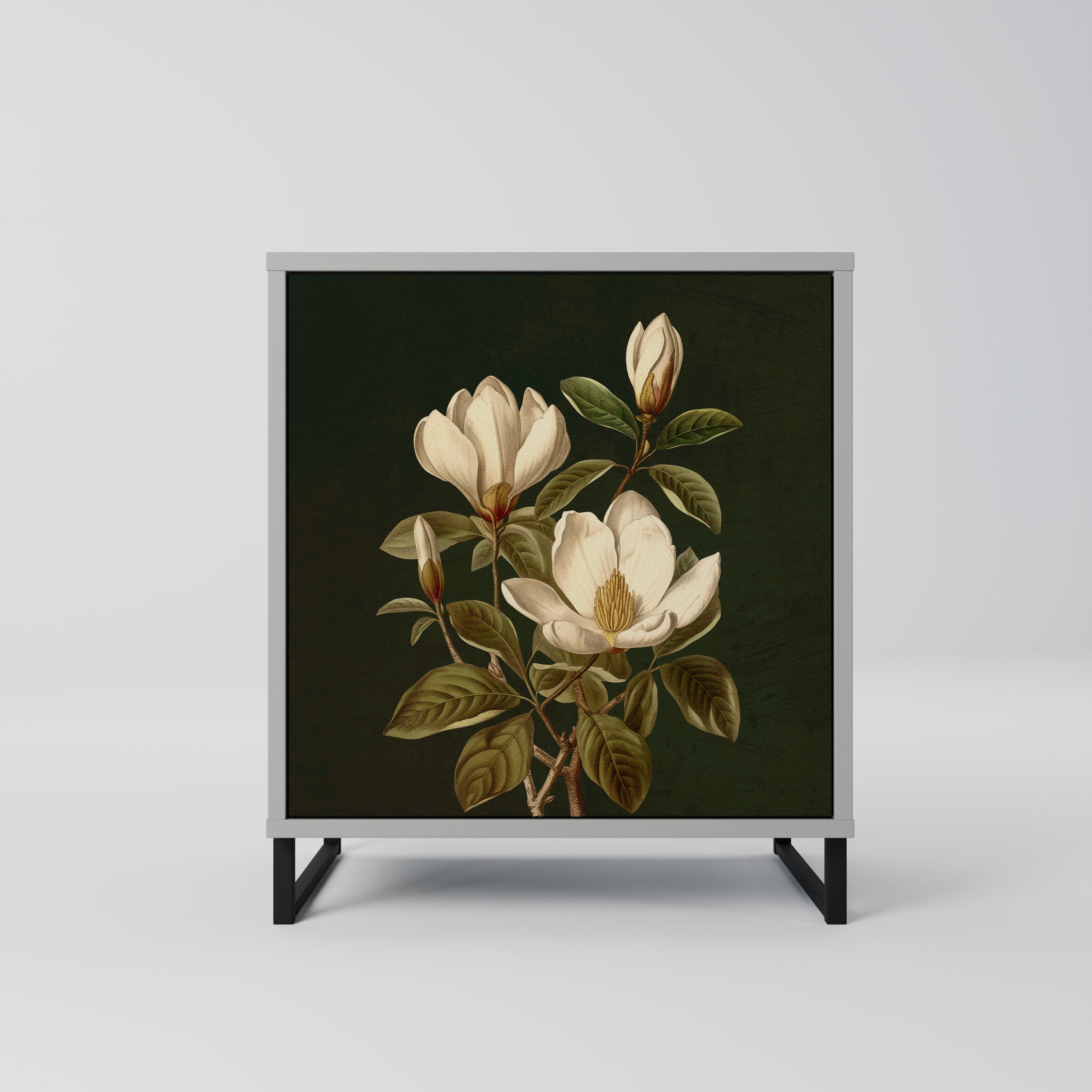 FLORAL NOIR Komoda 1-drzwiowa korpus Szary