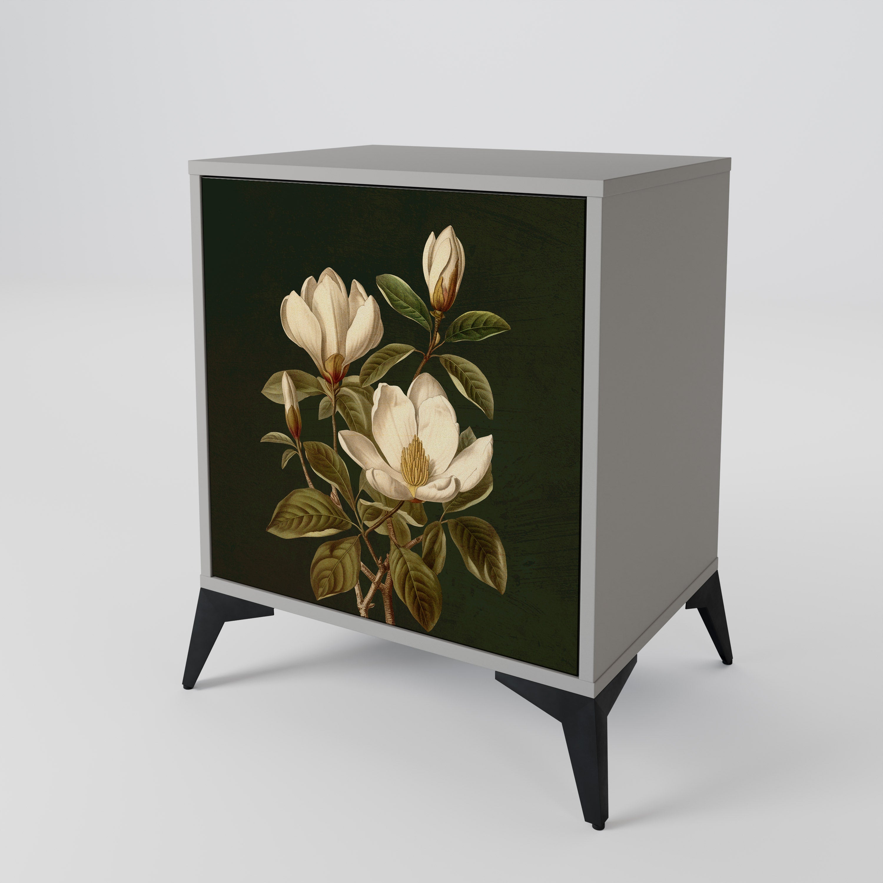 FLORAL NOIR Komoda 1-drzwiowa korpus Szary
