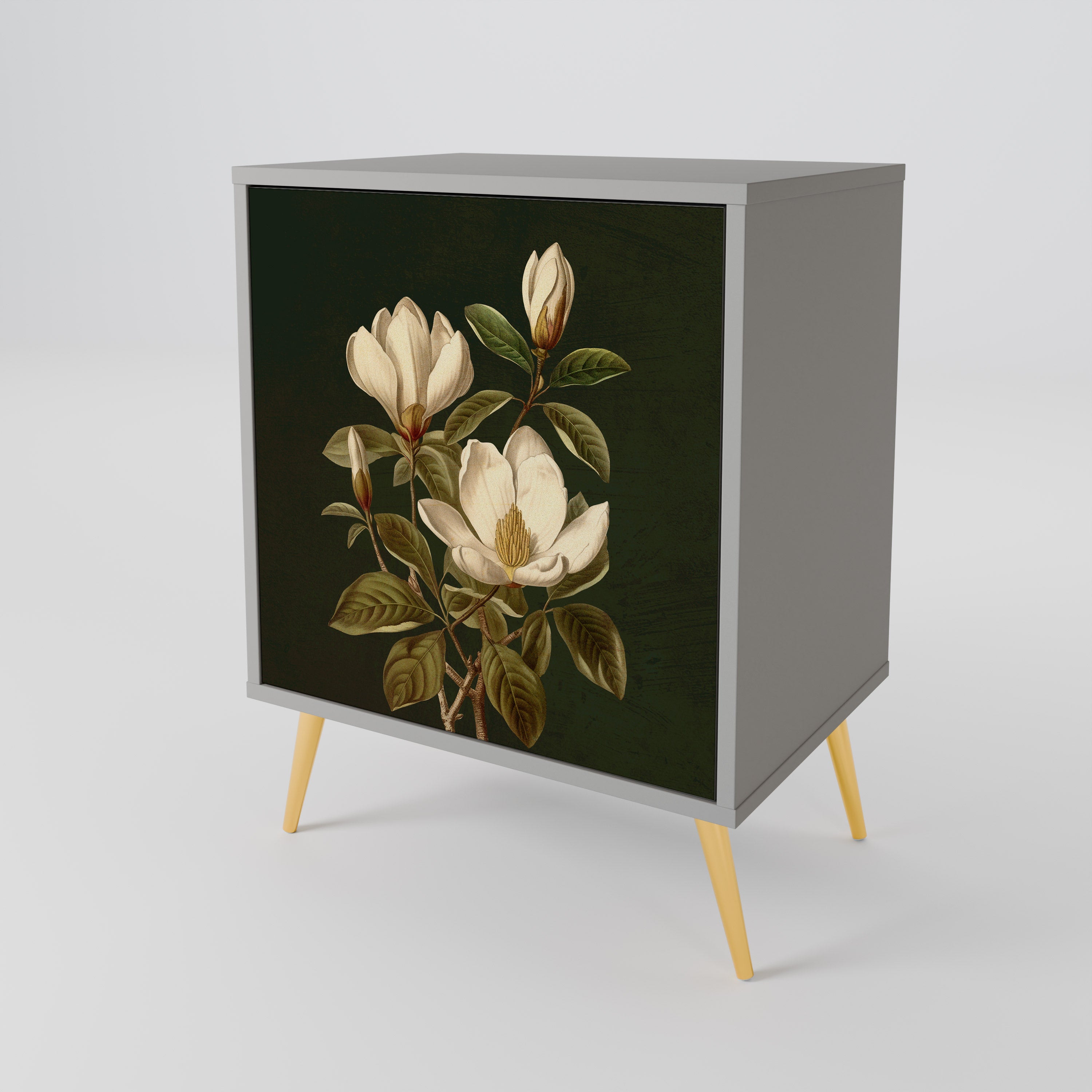FLORAL NOIR Komoda 1-drzwiowa korpus Szary