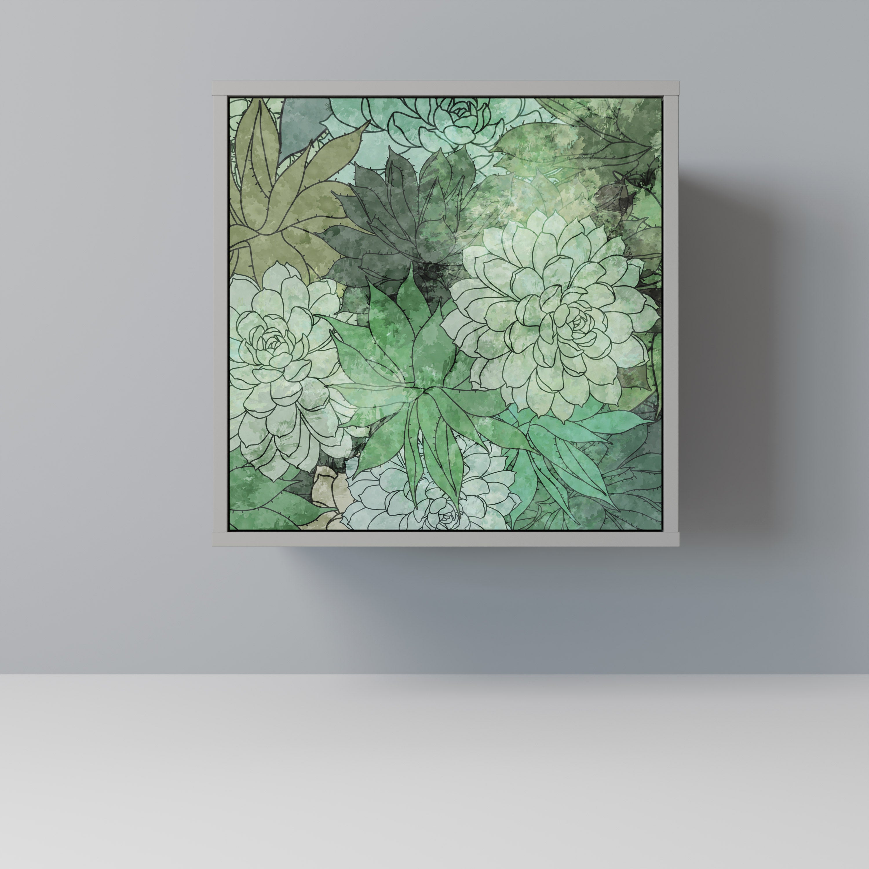 SUCCULENT CLUSTER Komoda 1-drzwiowa korpus Szary