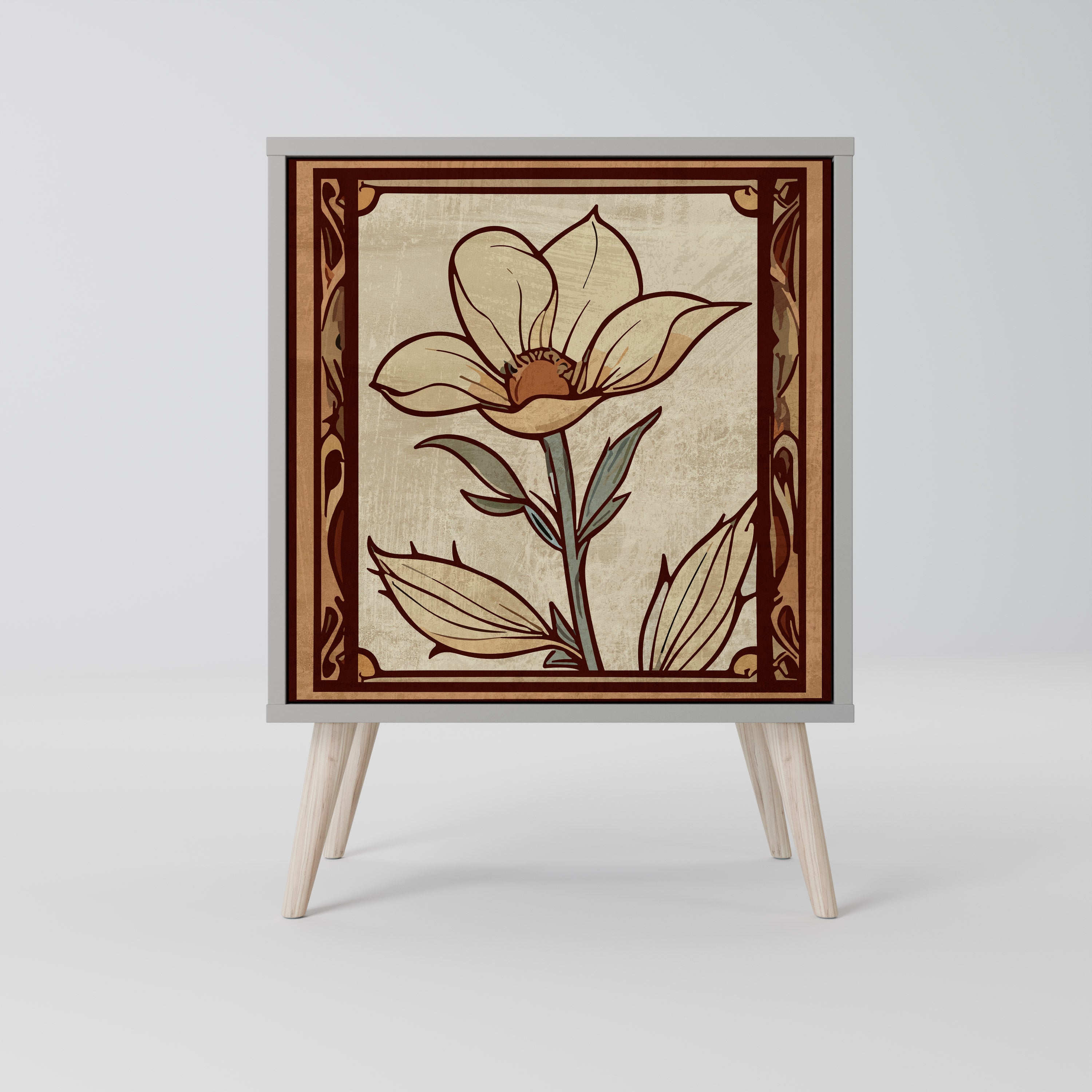 TIMELESS FLORA Komoda 1-drzwiowa korpus Szary