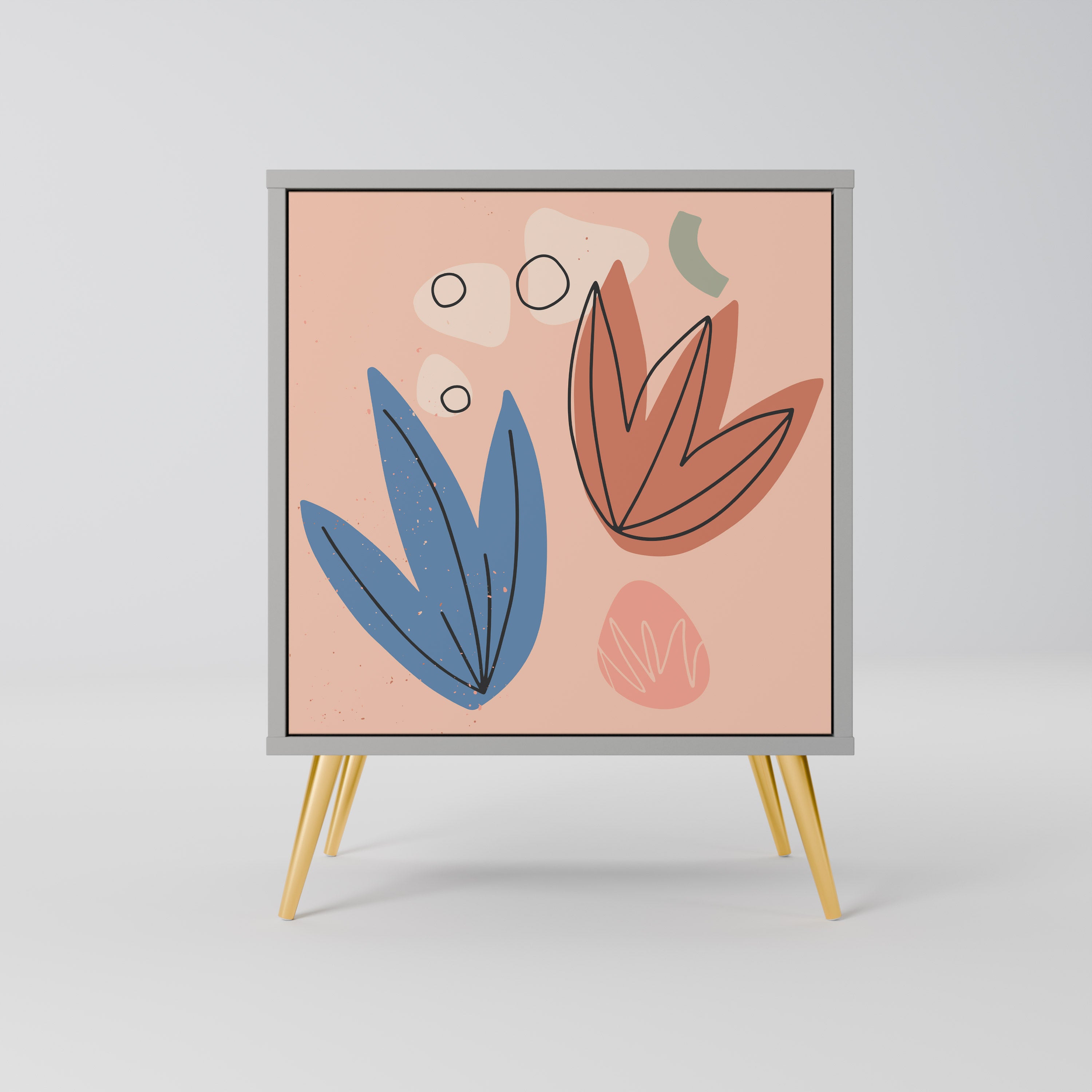 PASTEL DESTINY Komoda 1-drzwiowa korpus Szary