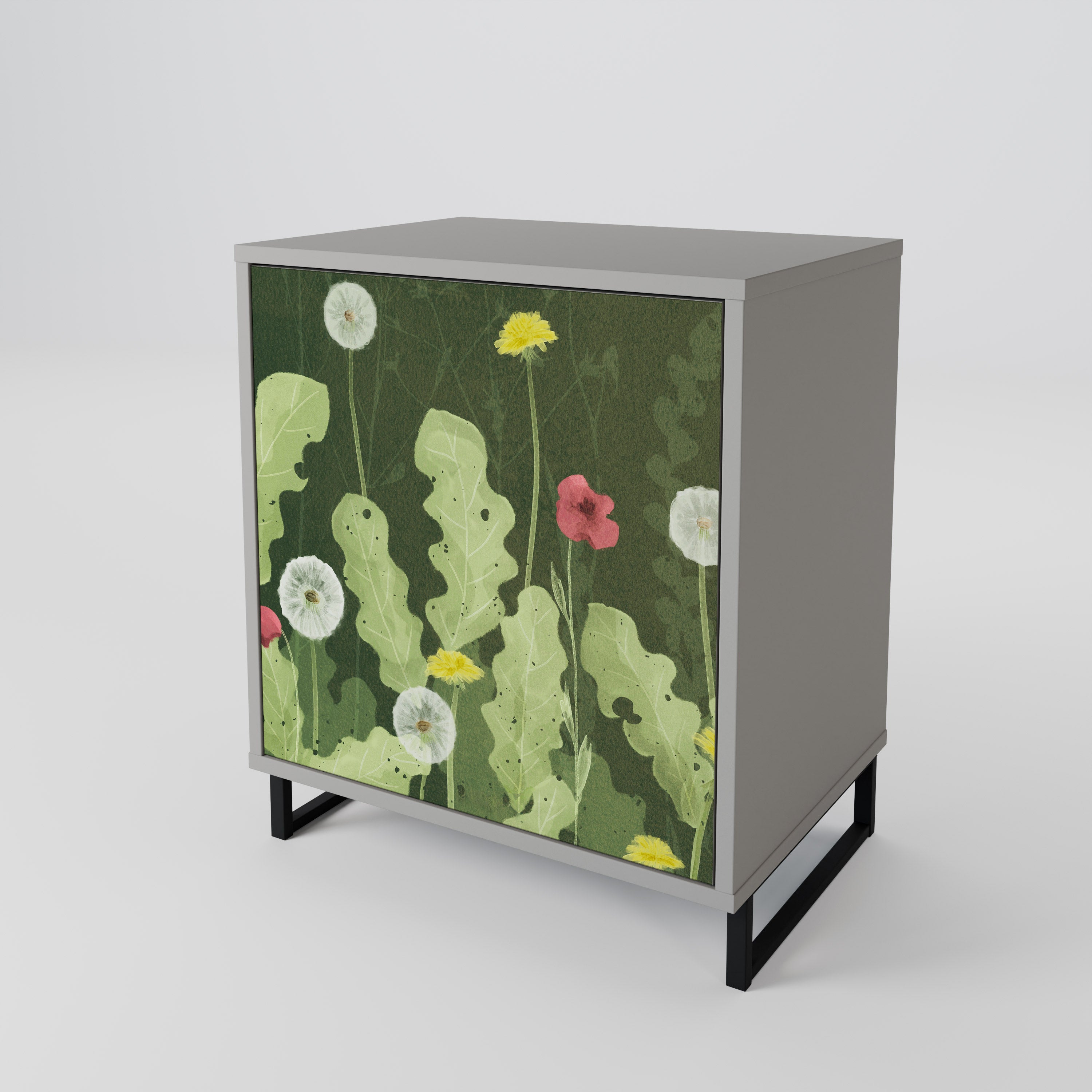 DANDELION AMUSE Komoda 1-drzwiowa korpus Szary