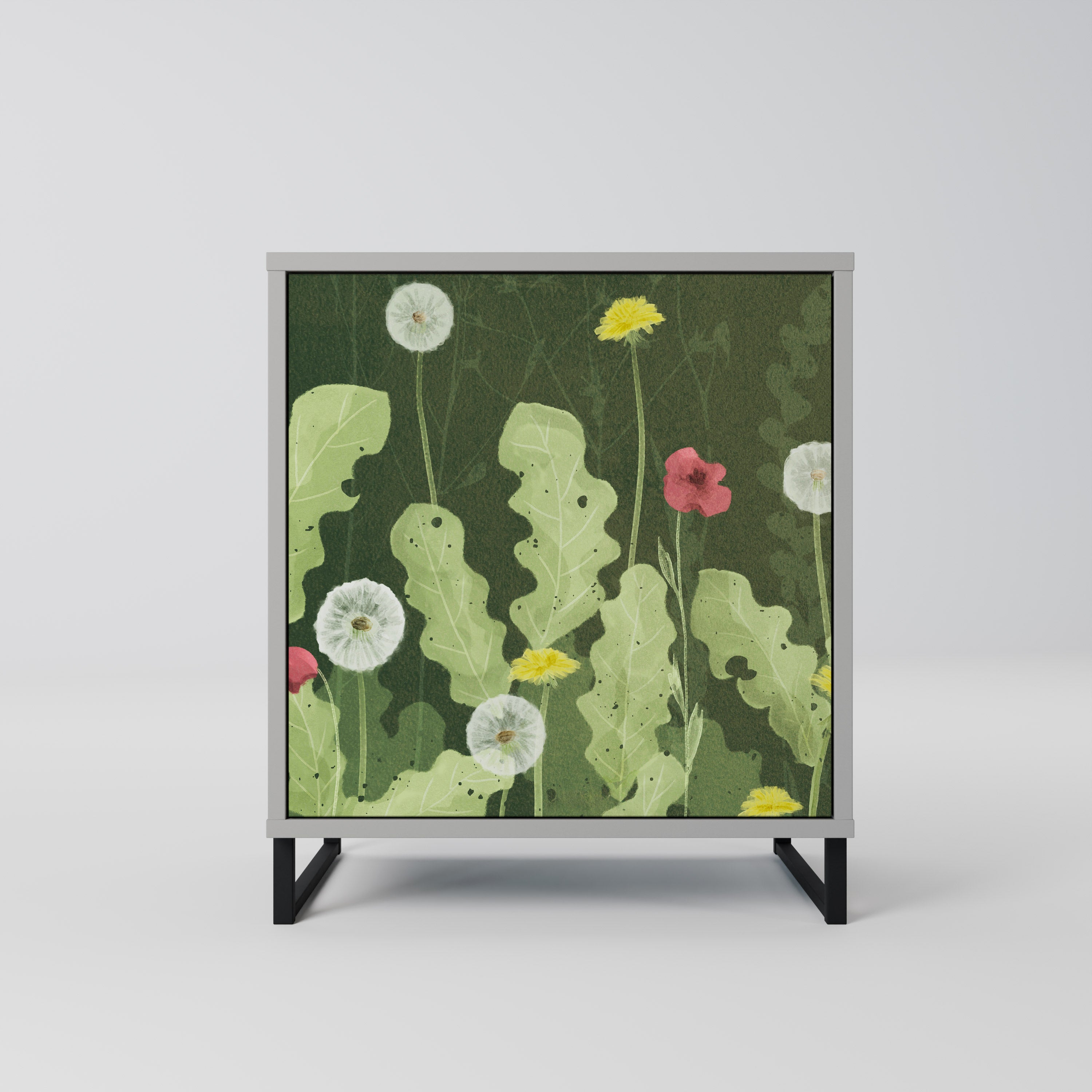 DANDELION AMUSE Komoda 1-drzwiowa korpus Szary