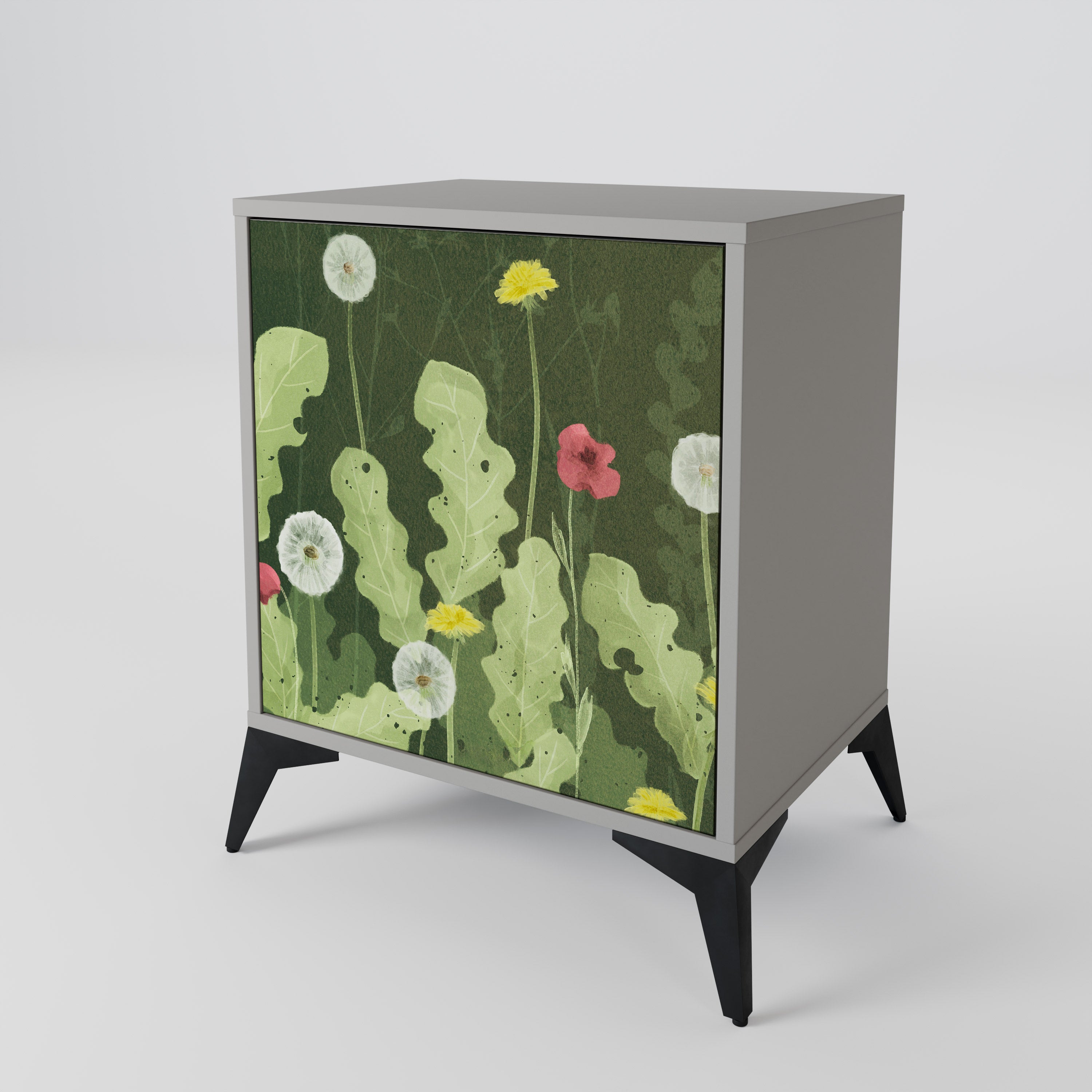 DANDELION AMUSE Komoda 1-drzwiowa korpus Szary