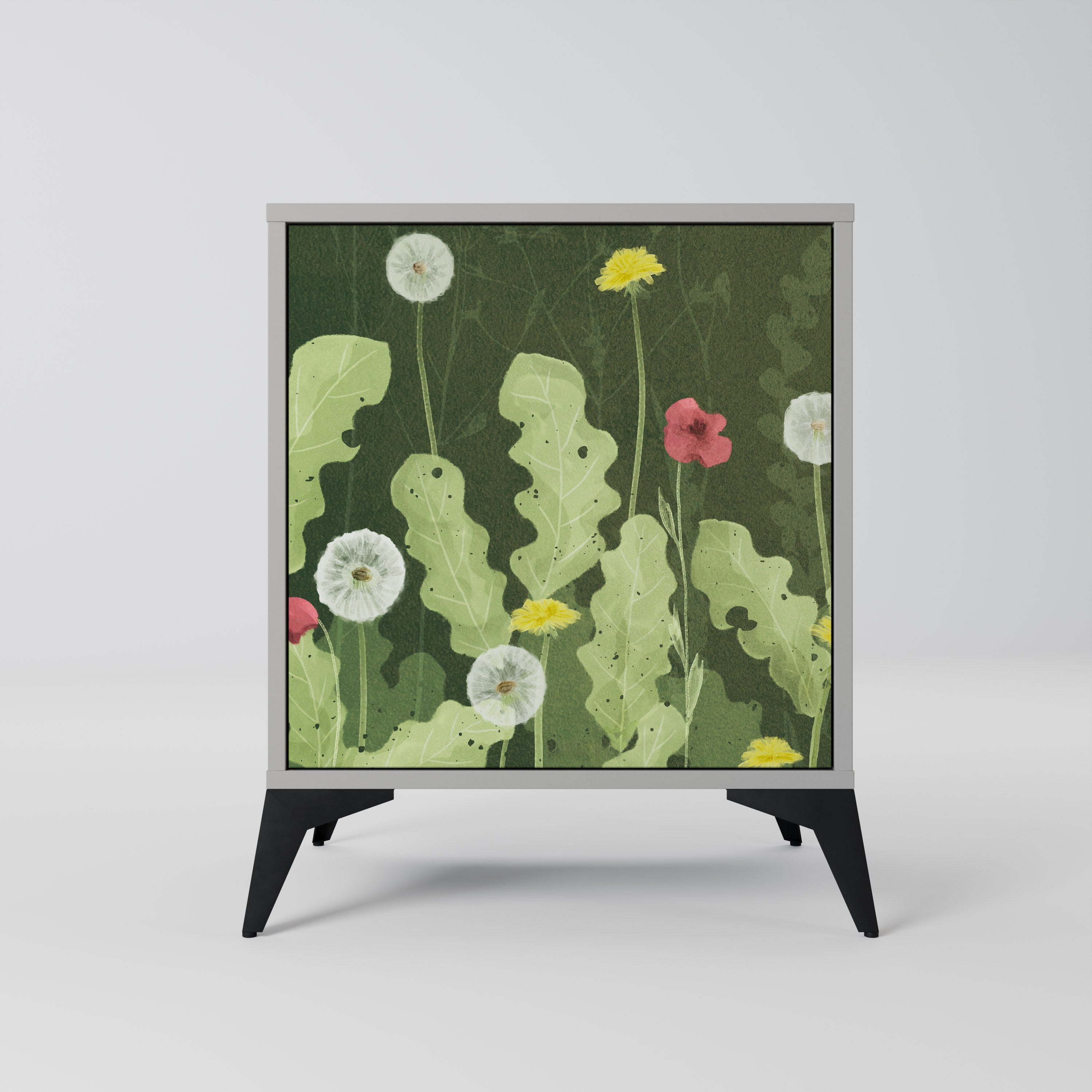 DANDELION AMUSE Komoda 1-drzwiowa korpus Szary