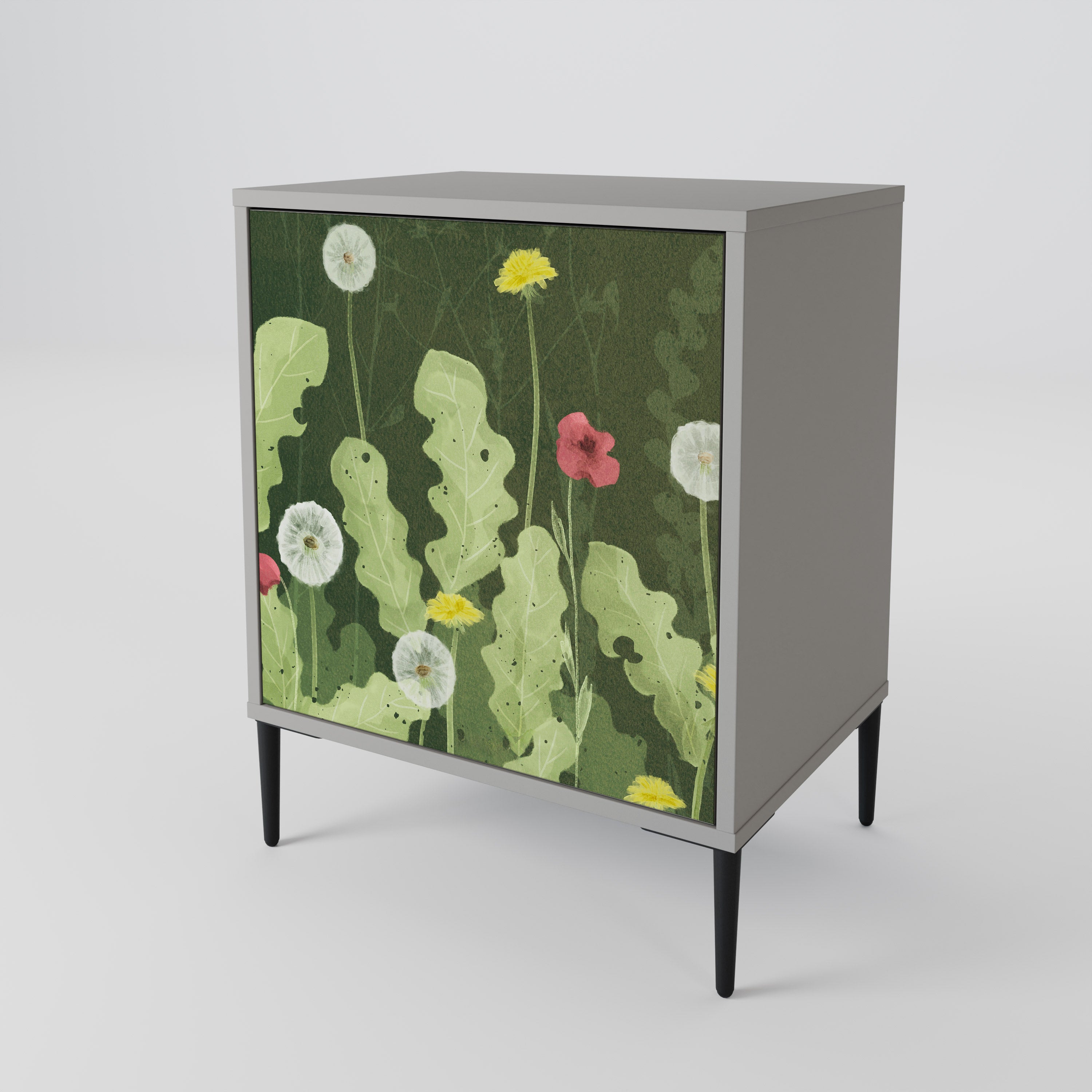 DANDELION AMUSE Komoda 1-drzwiowa korpus Szary