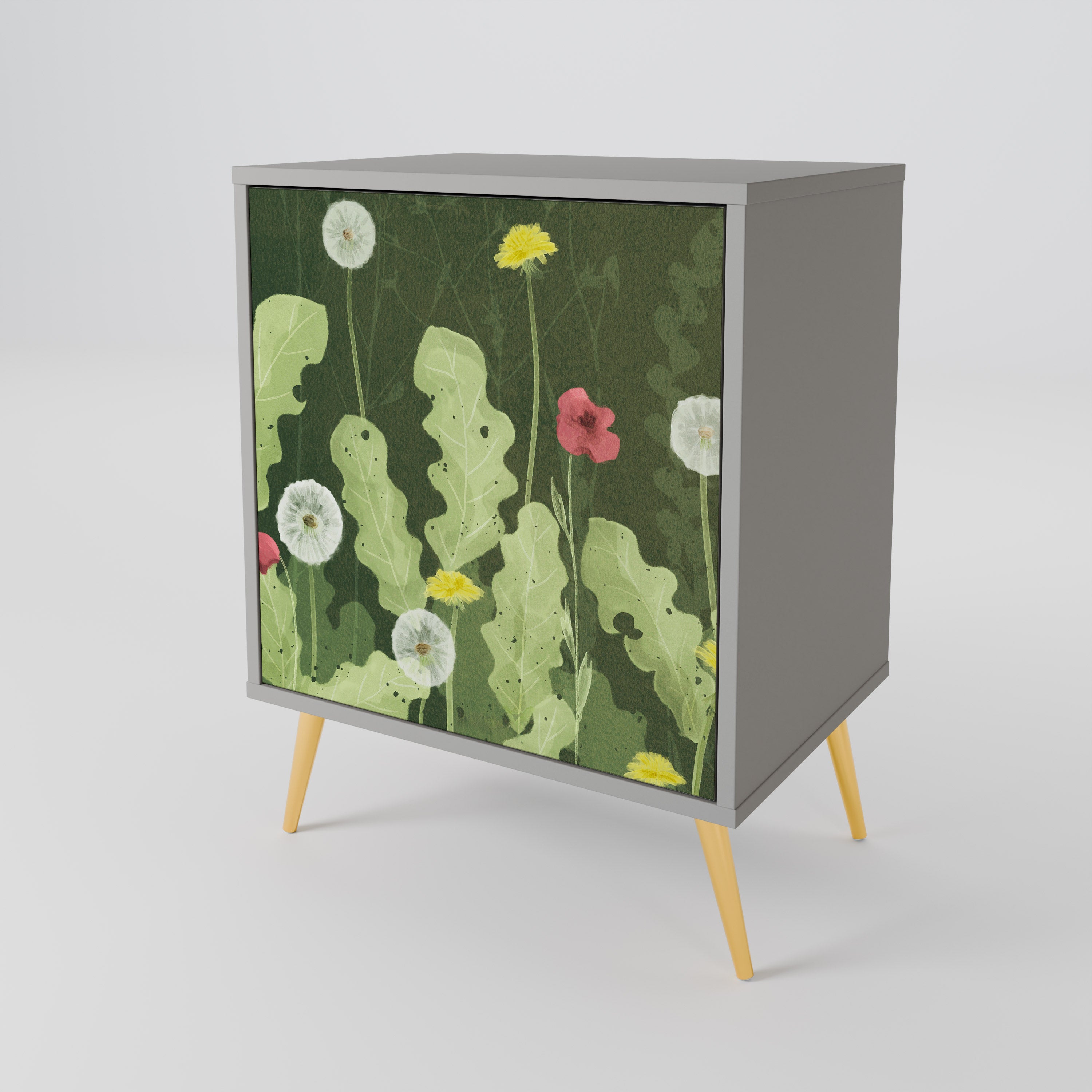 DANDELION AMUSE Komoda 1-drzwiowa korpus Szary