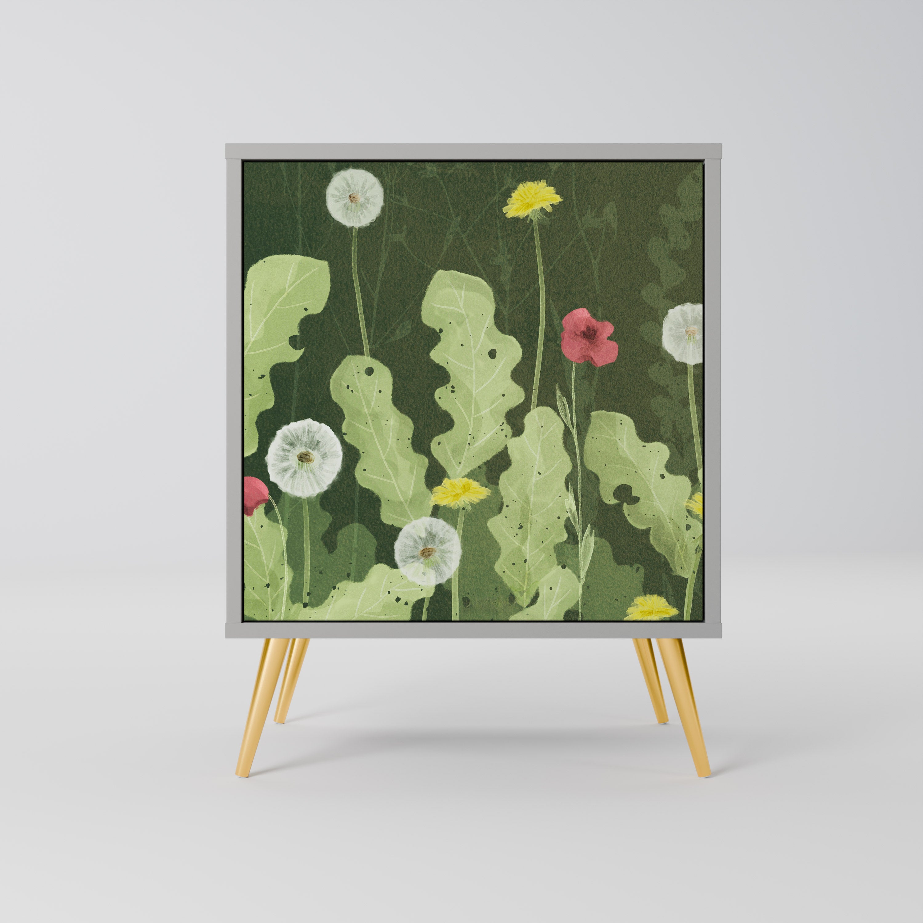 DANDELION AMUSE Komoda 1-drzwiowa korpus Szary