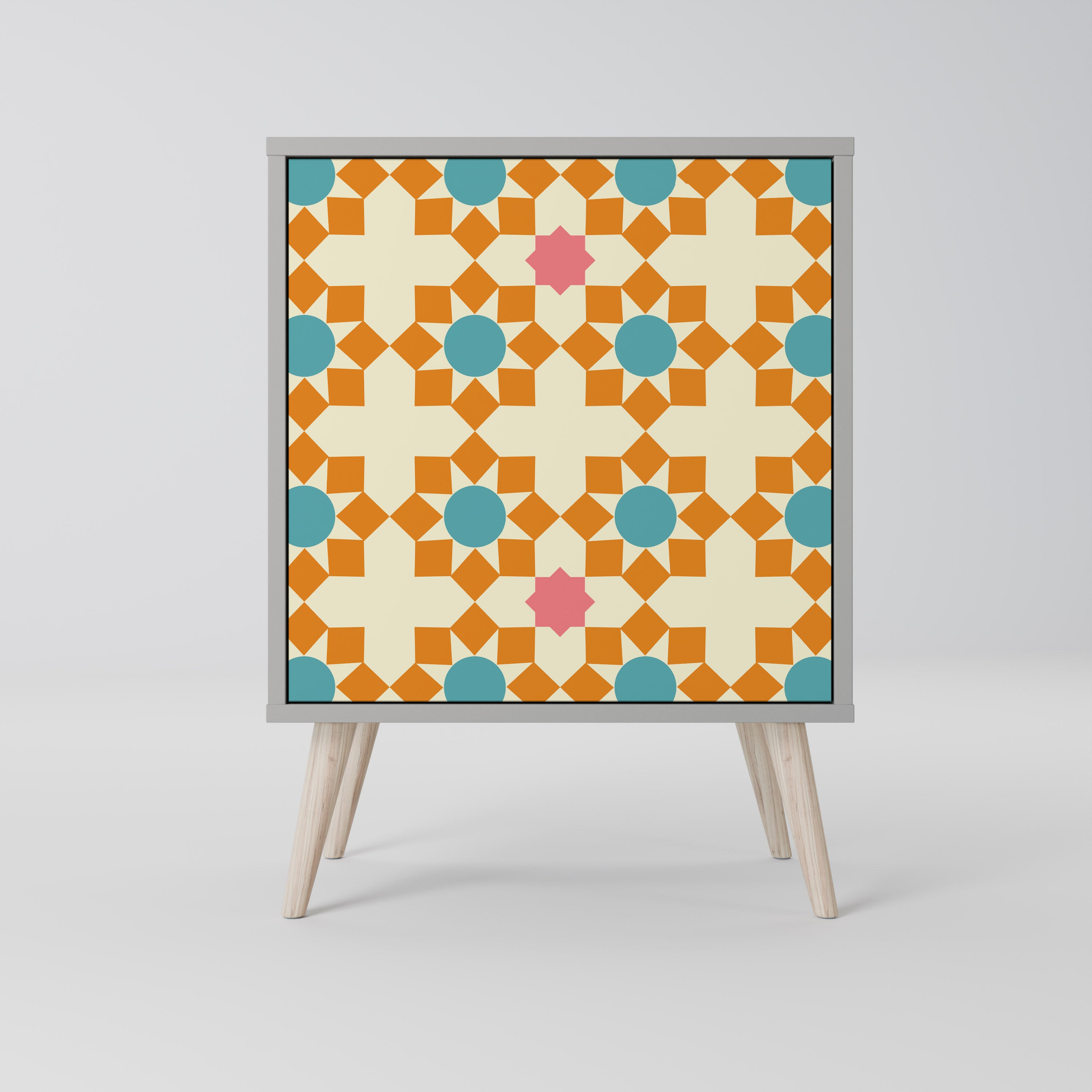 FLORAL DECOR Komoda 1-drzwiowa korpus Szary