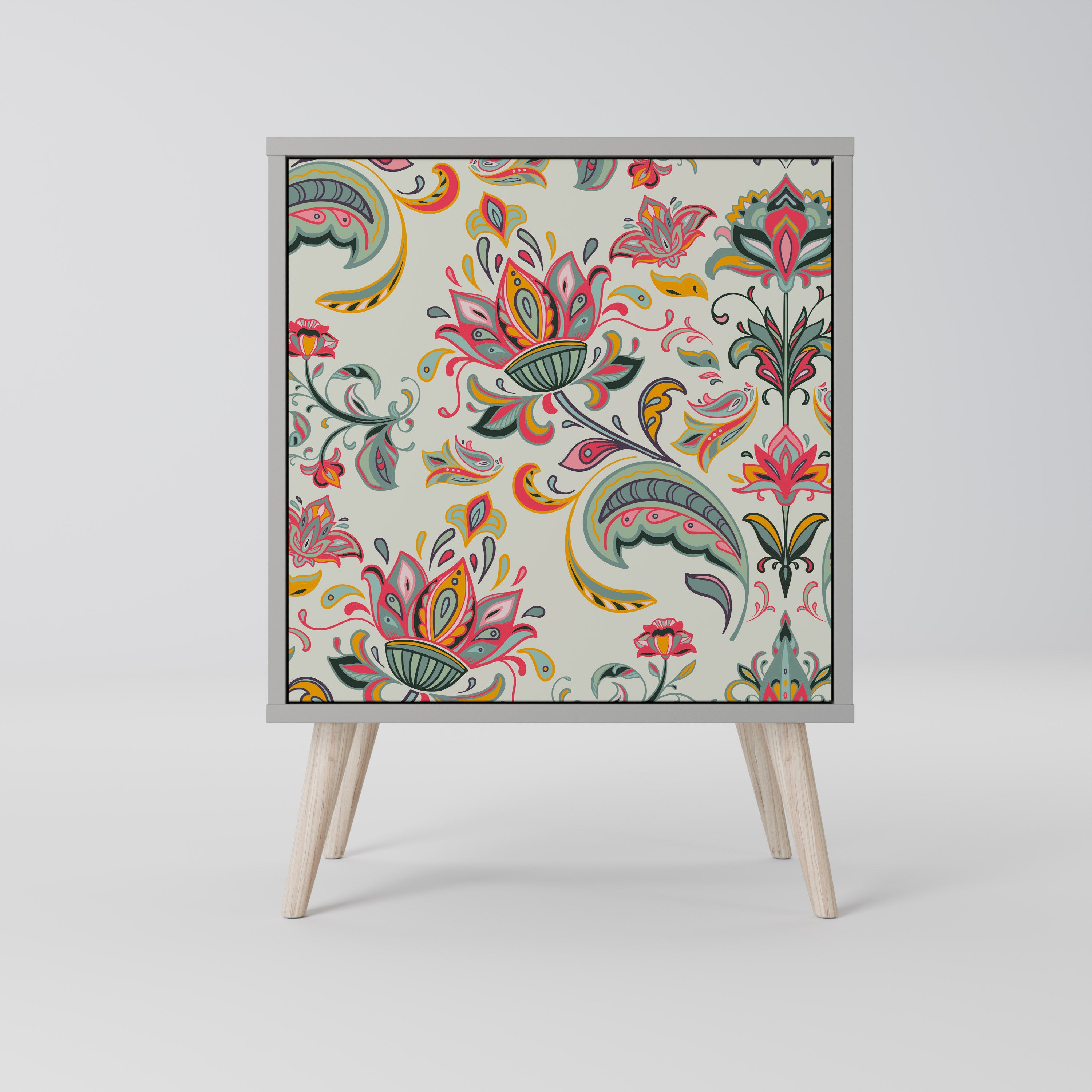 ORGANIC FOLKLORE Komoda 1-drzwiowa korpus Szary