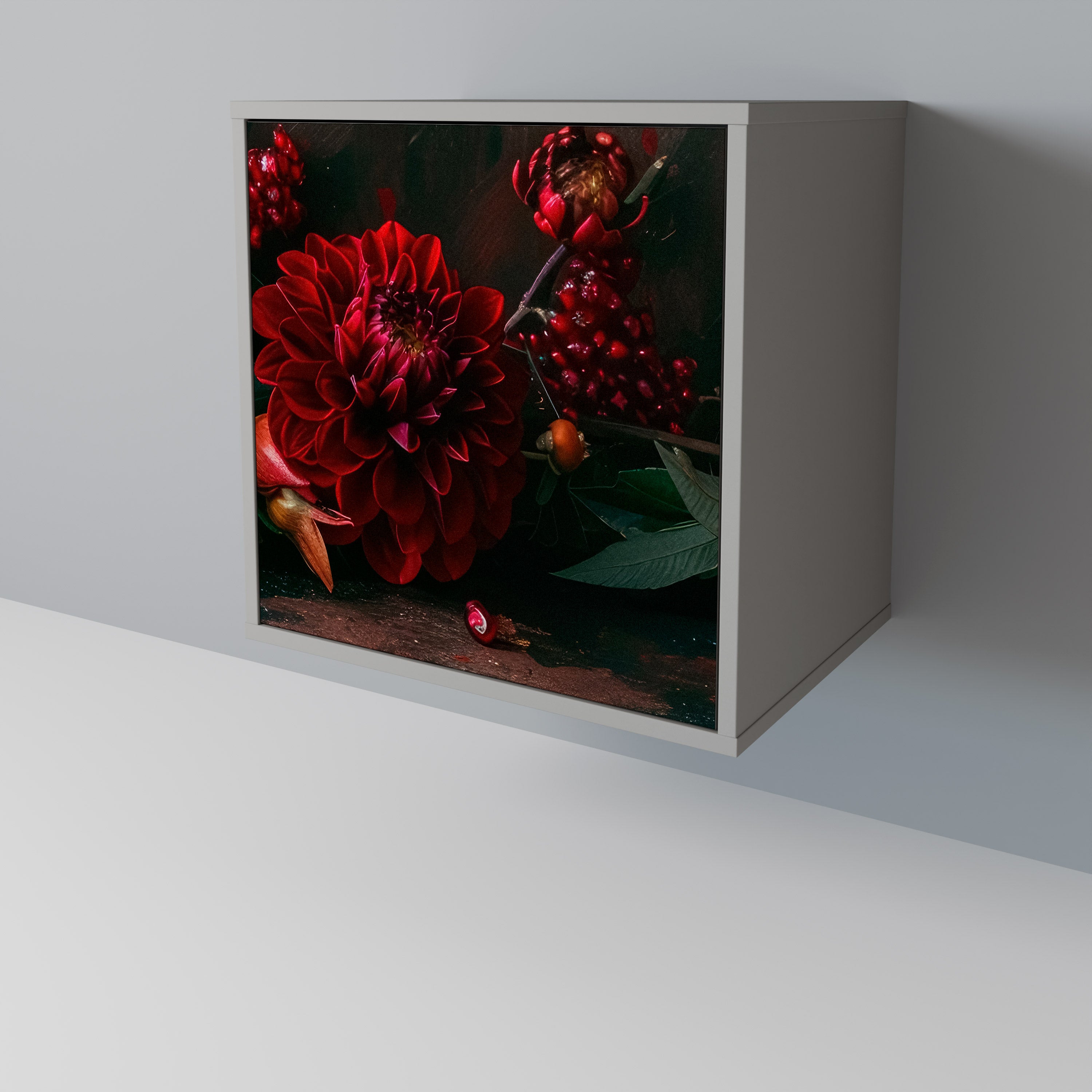 DAHLIAS AND POMEGRANATES Komoda 1-drzwiowa korpus Szary