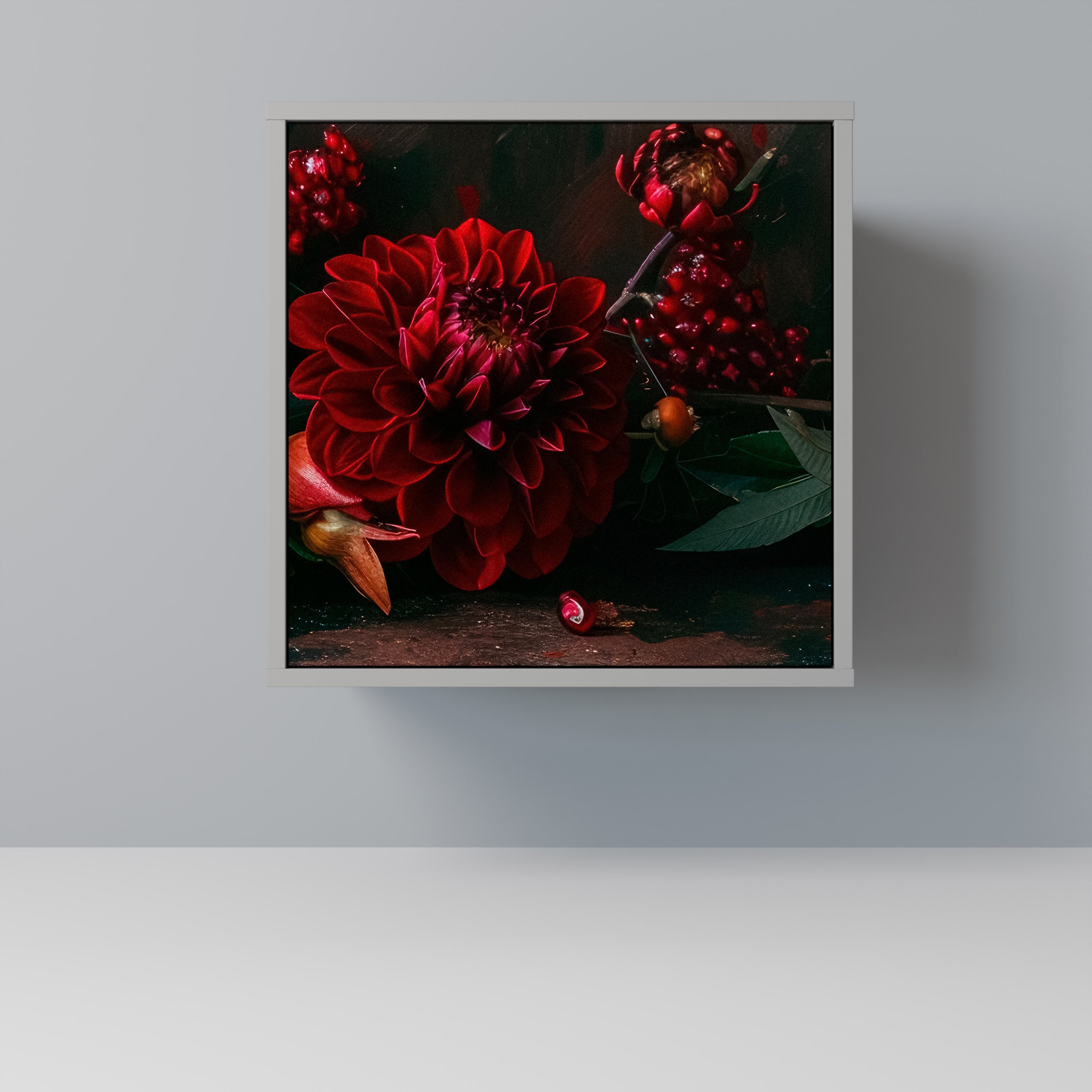 DAHLIAS AND POMEGRANATES Komoda 1-drzwiowa korpus Szary