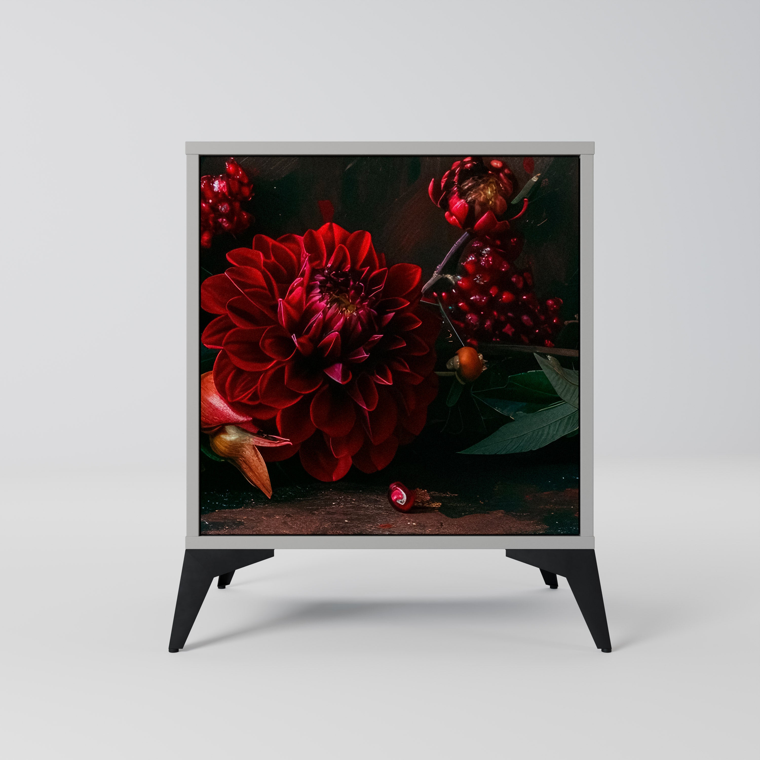 DAHLIAS AND POMEGRANATES Komoda 1-drzwiowa korpus Szary