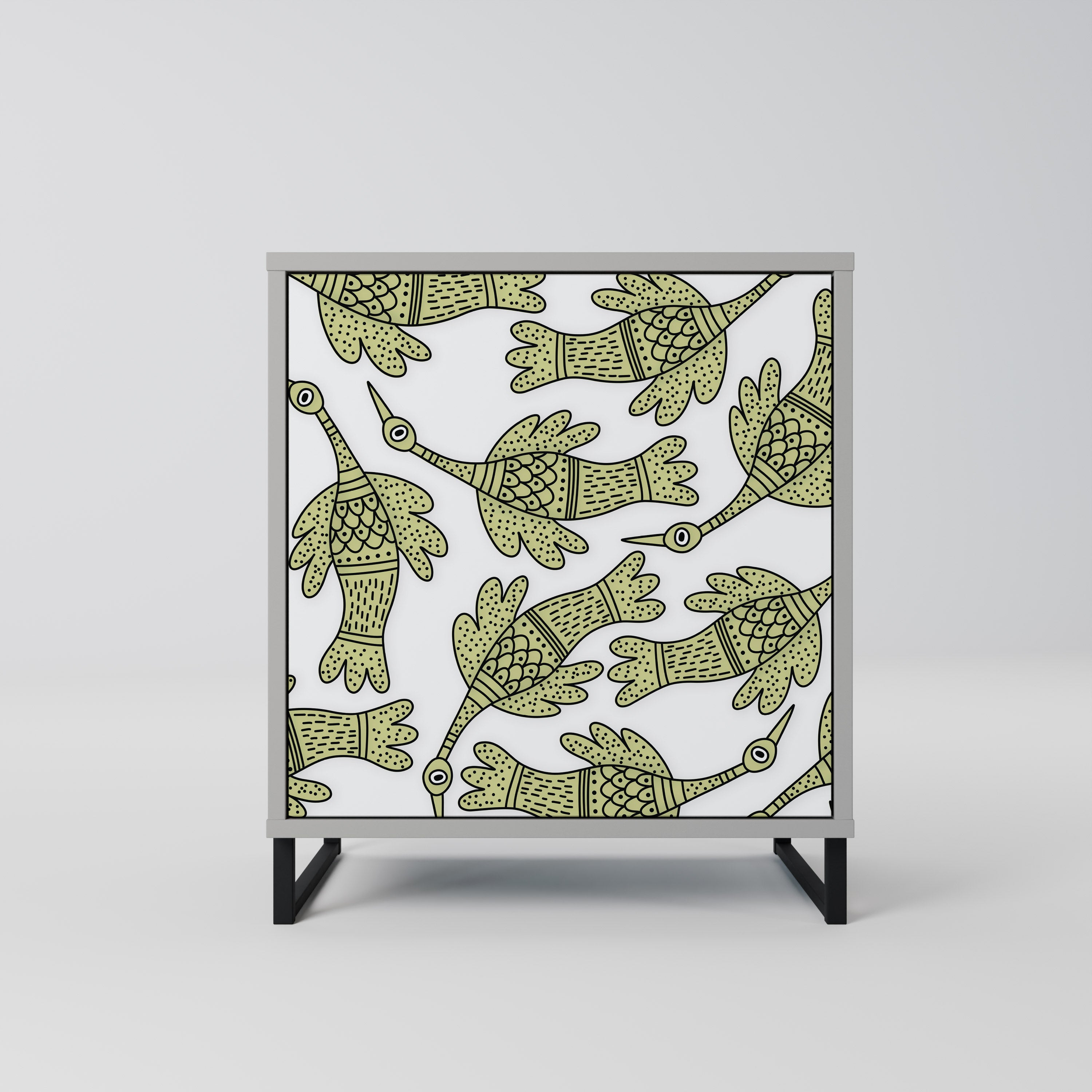 SEEDLING SONGBIRD Komoda 1-drzwiowa korpus Szary