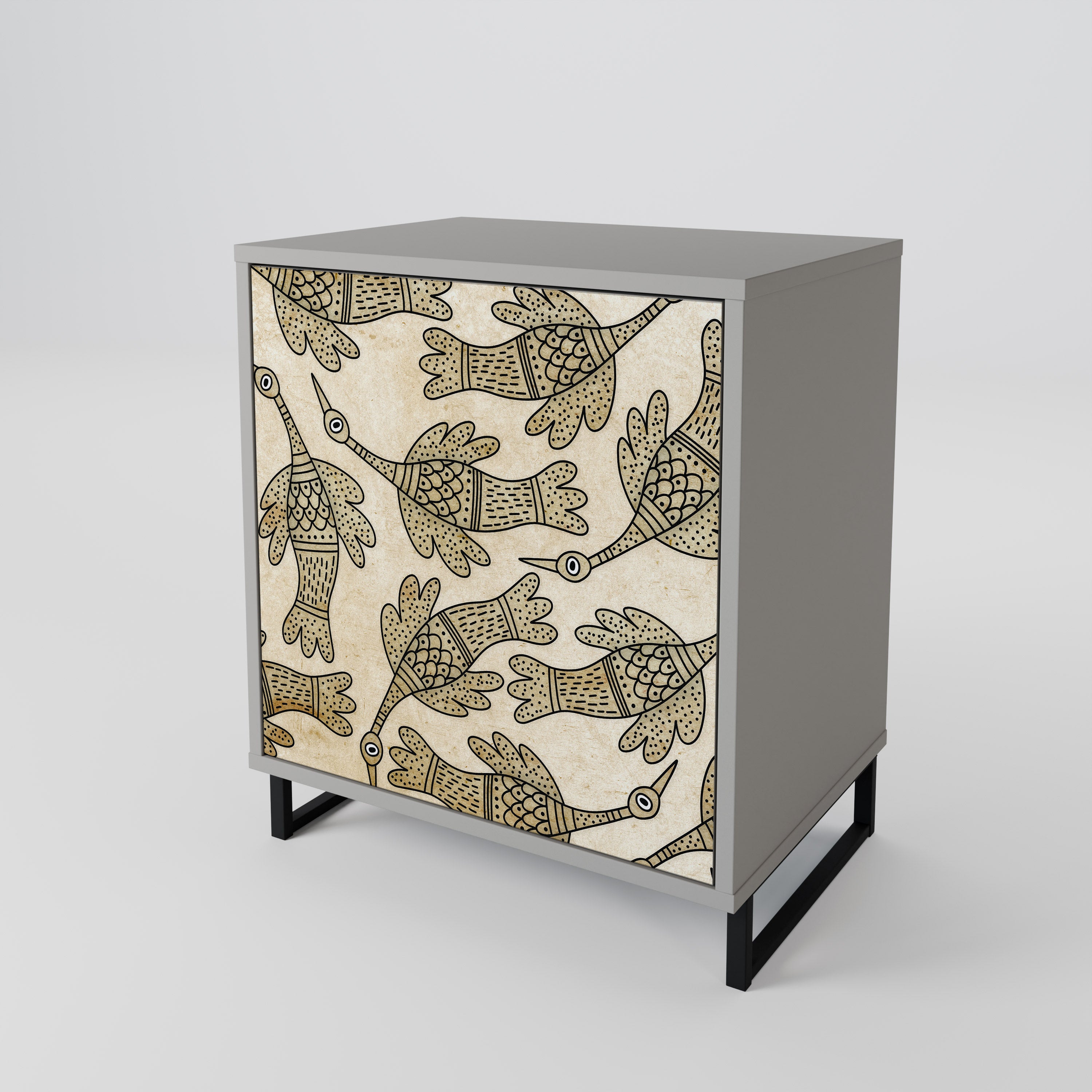 ALMONDINE SONGBIRD Komoda 1-drzwiowa korpus Szary