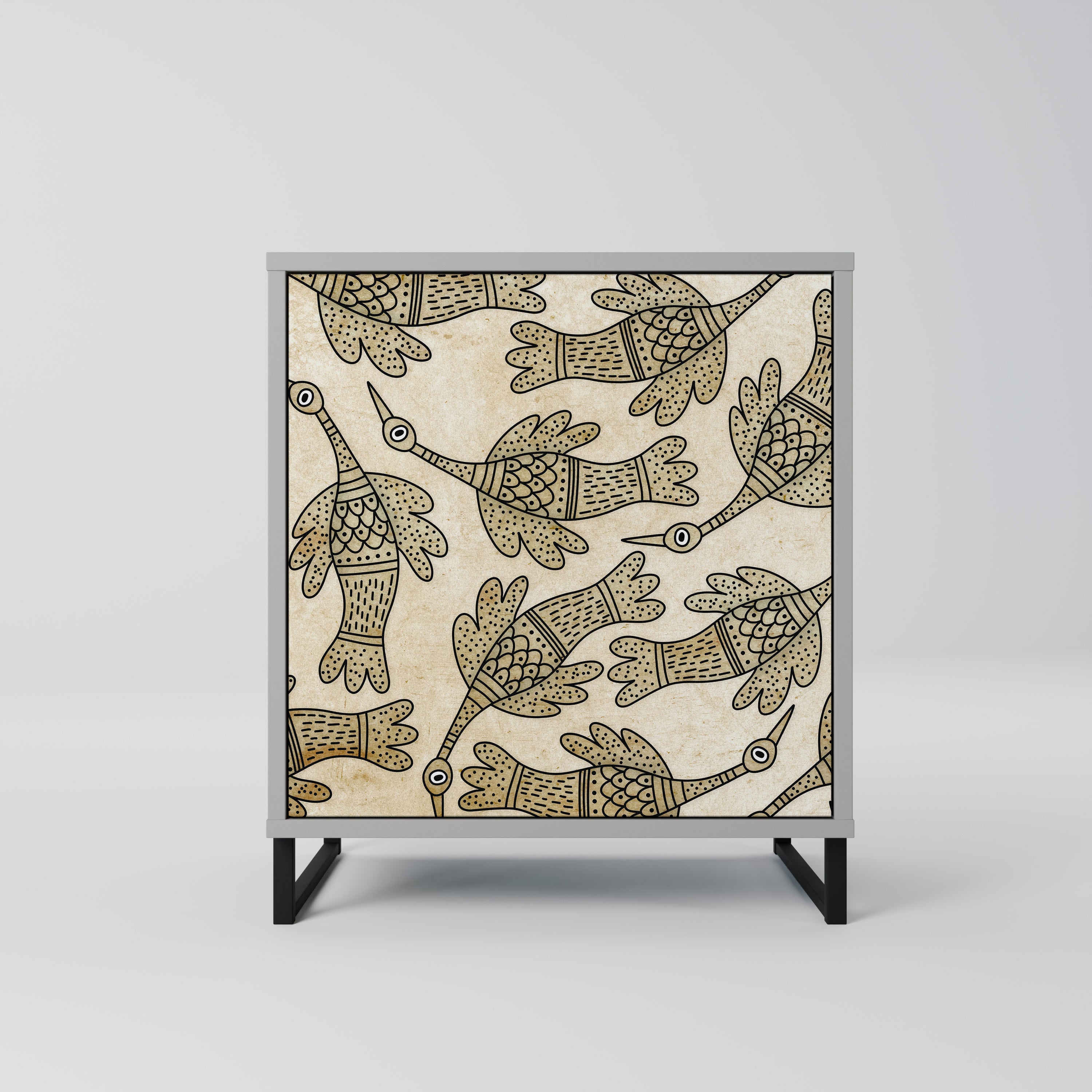 ALMONDINE SONGBIRD Komoda 1-drzwiowa korpus Szary