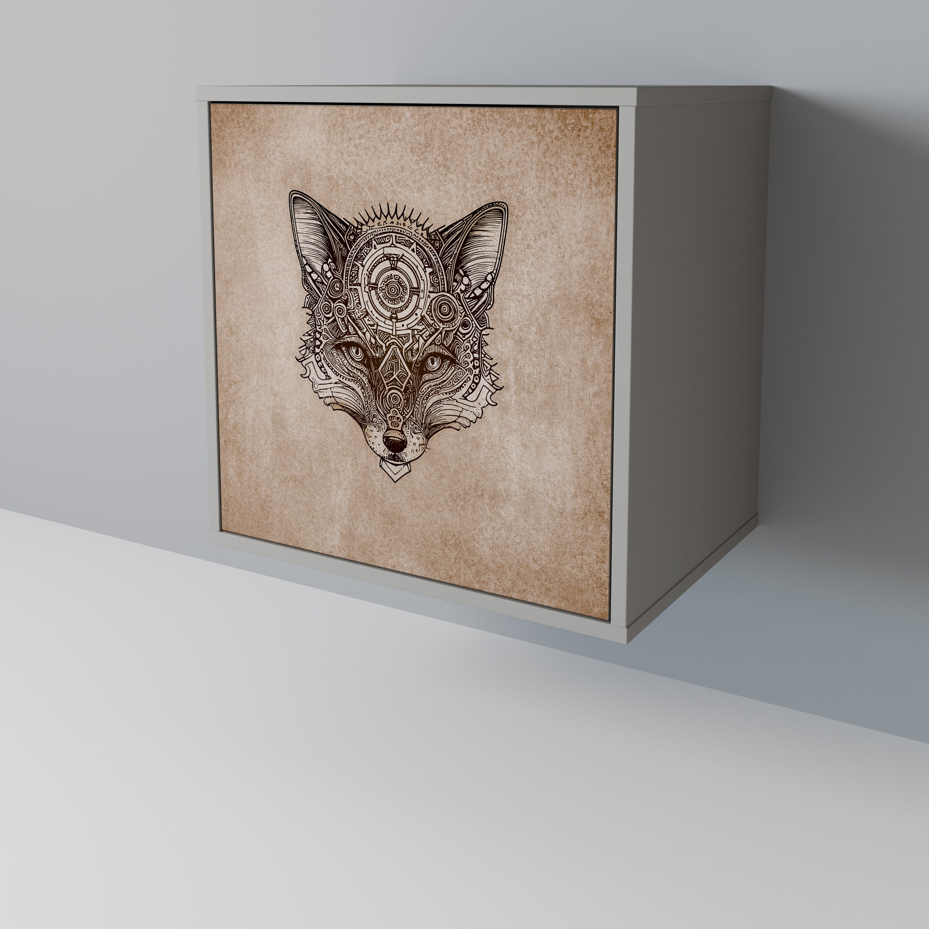 STEAMPUNK CLAN Komoda 1-drzwiowa korpus Szary