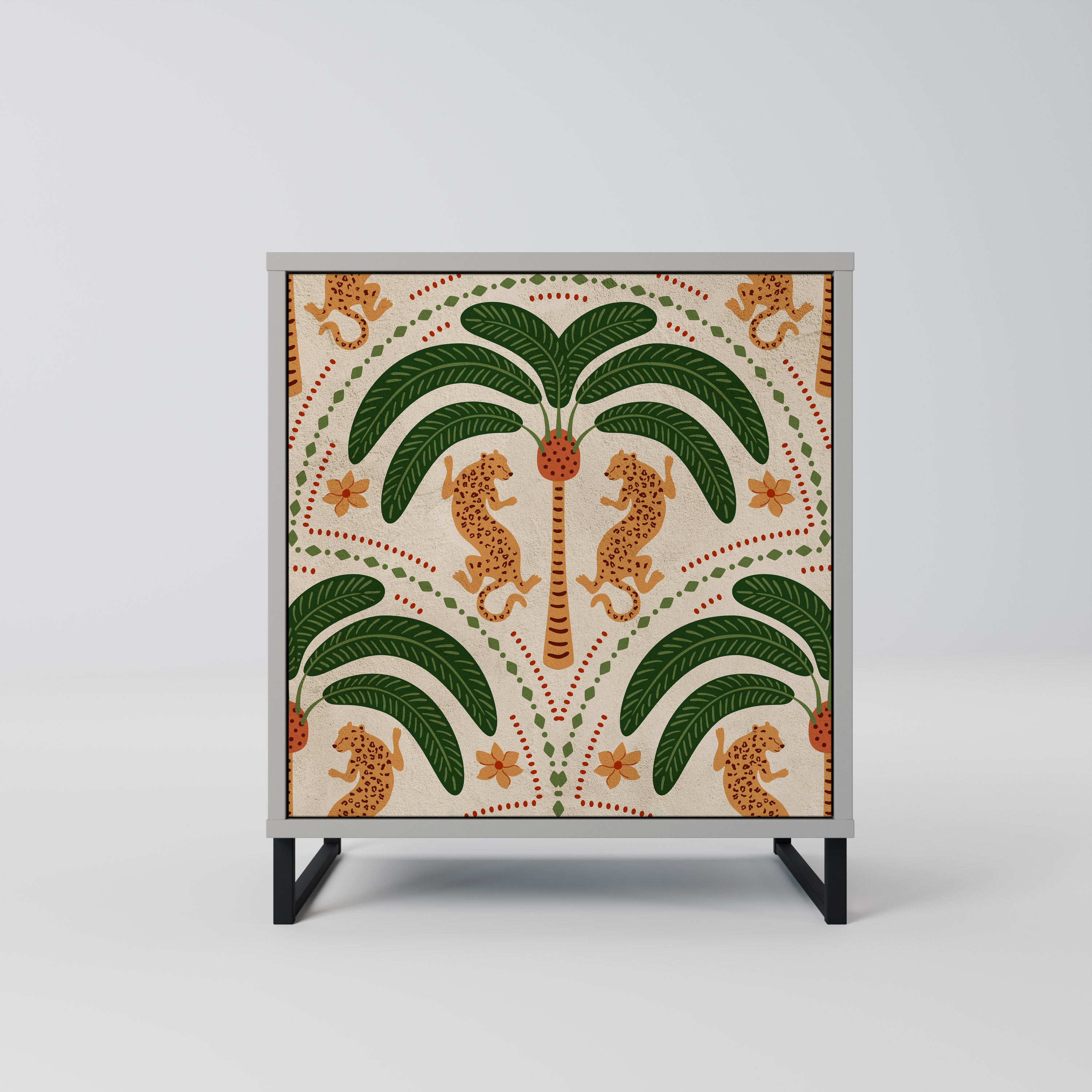 DANCING PREDATORS Komoda 1-drzwiowa korpus Szary