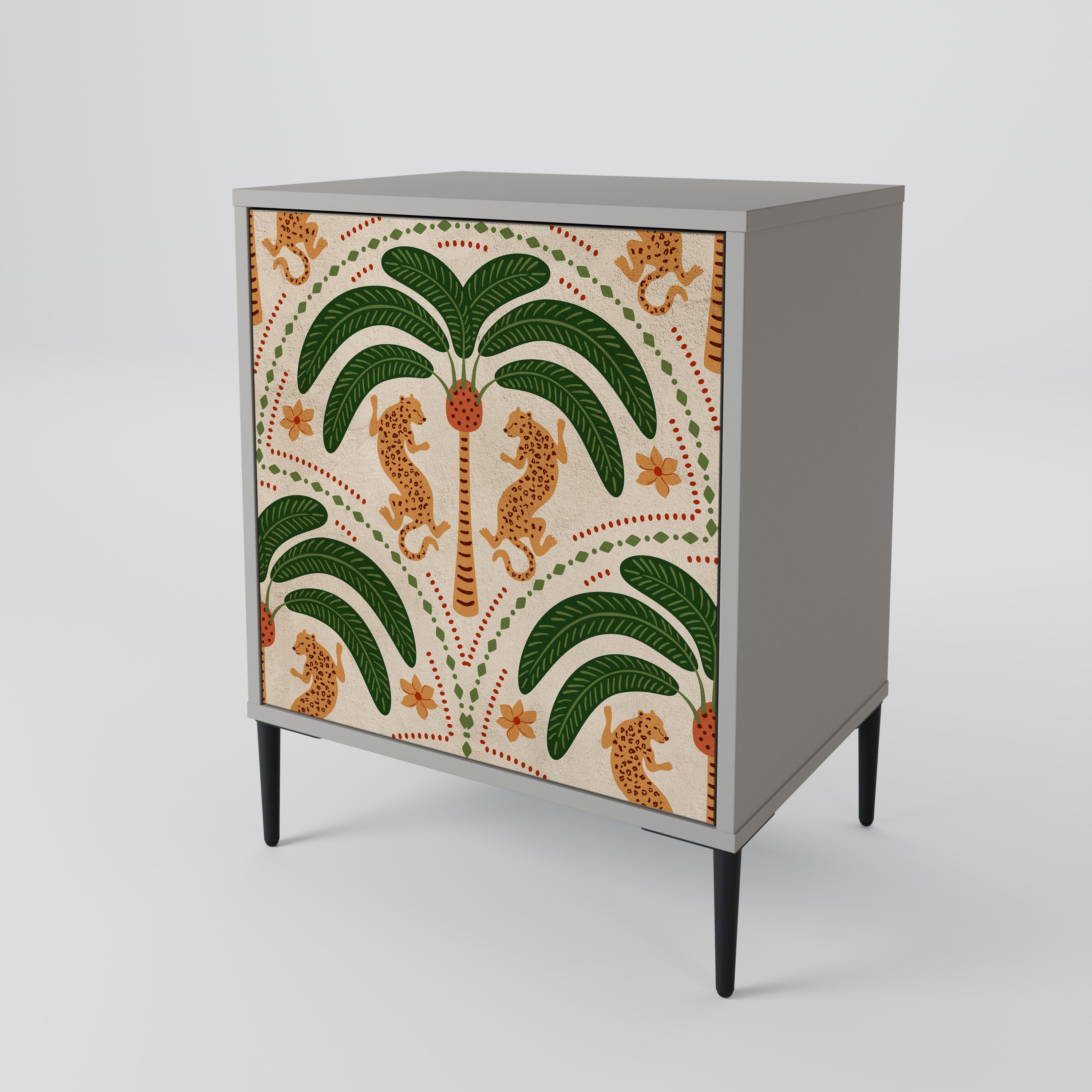 DANCING PREDATORS Komoda 1-drzwiowa korpus Szary