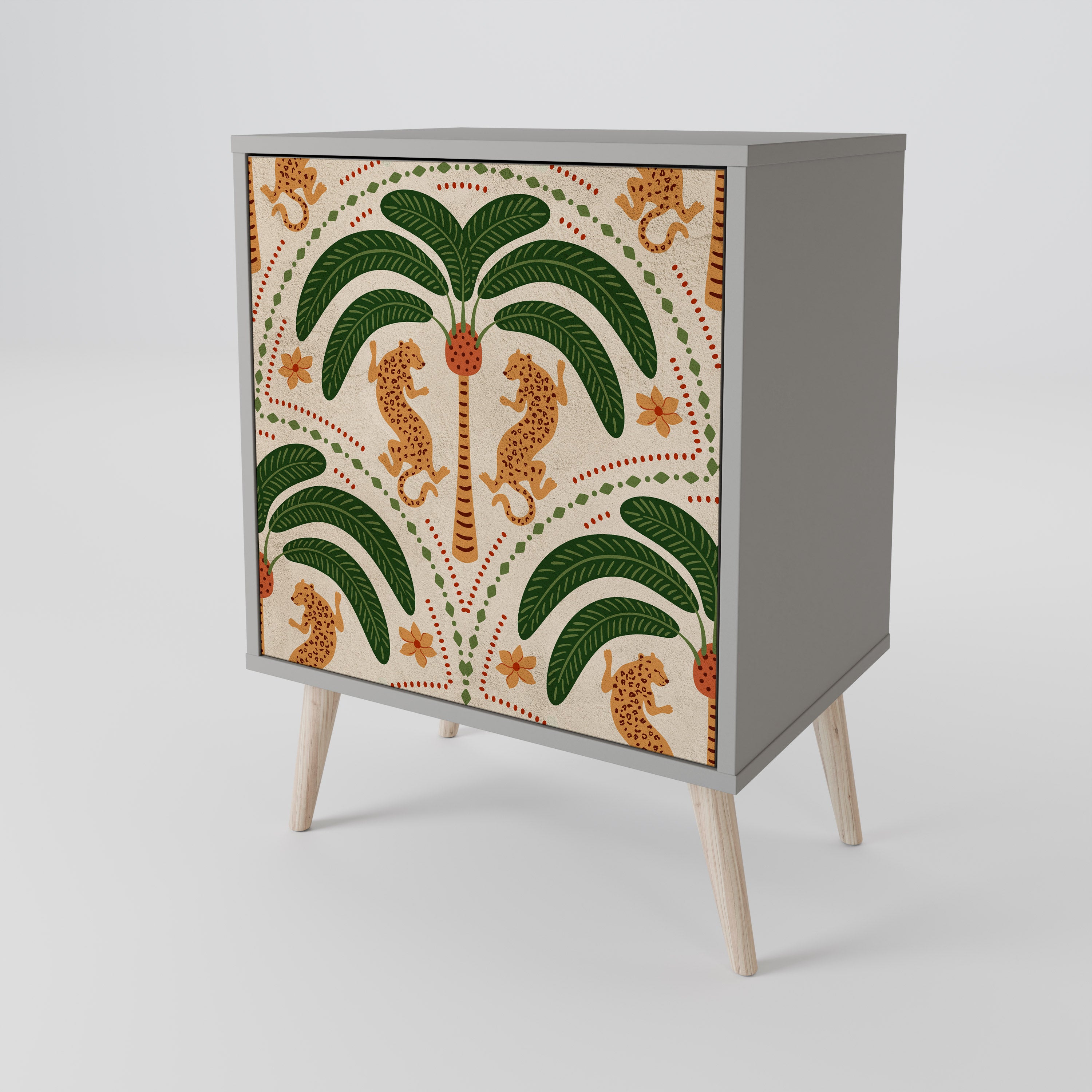 DANCING PREDATORS Komoda 1-drzwiowa korpus Szary