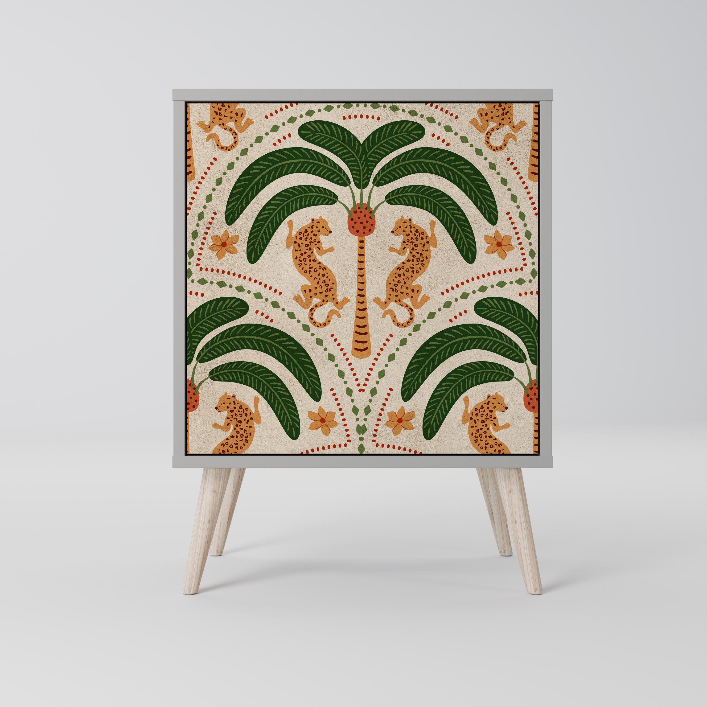 DANCING PREDATORS Komoda 1-drzwiowa korpus Szary