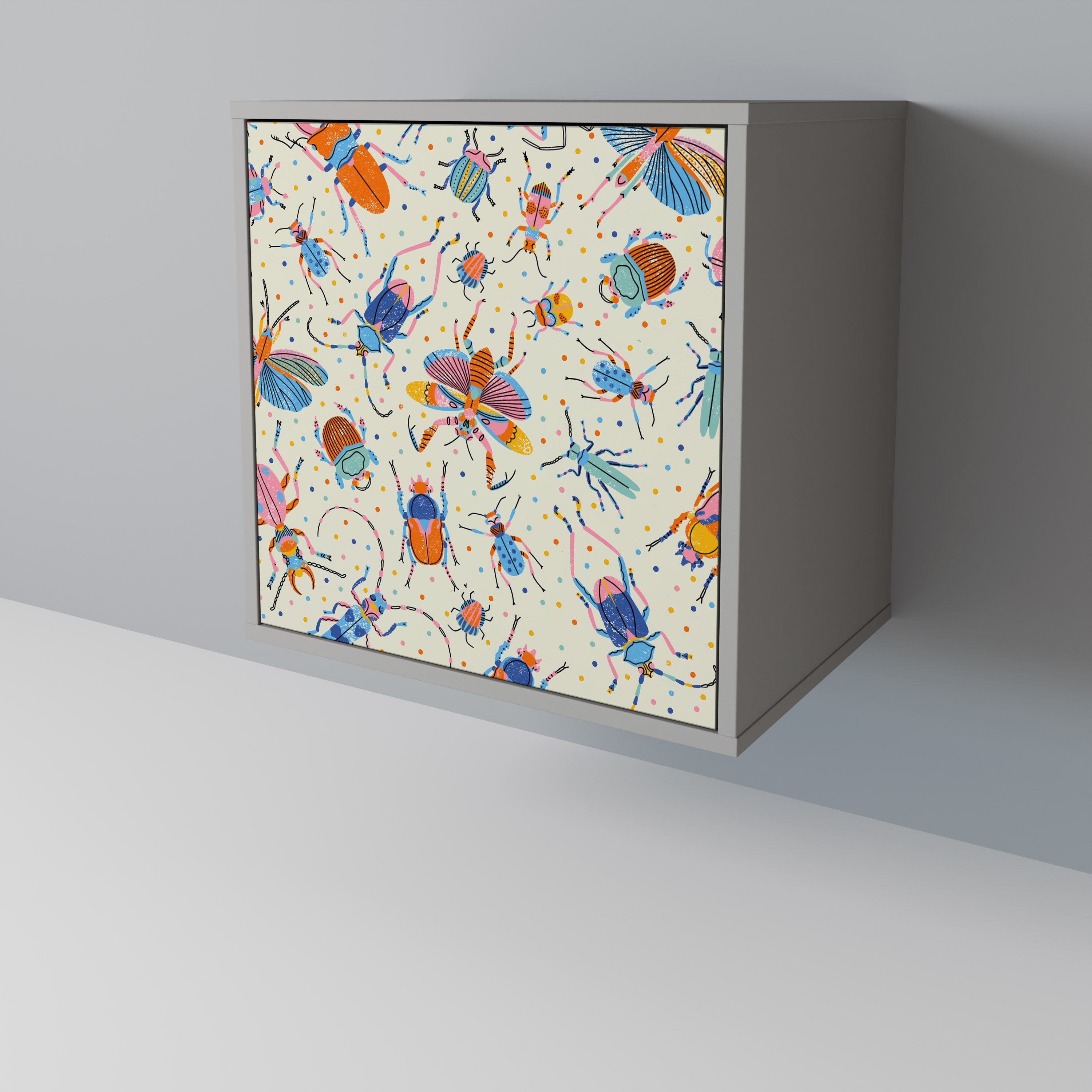 COLORFUL INSECTS Komoda 1-drzwiowa korpus Szary