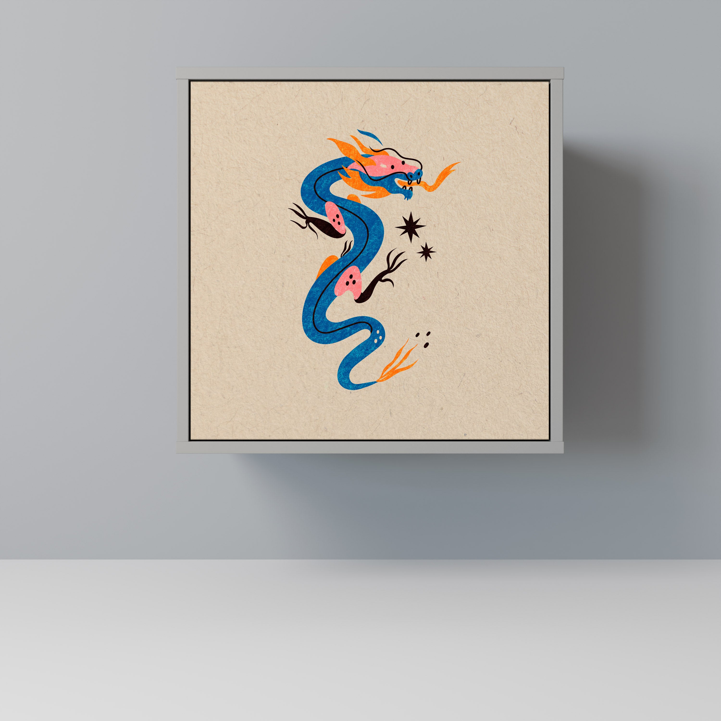 MYTHOLOGICAL CREATURES Komoda 1-drzwiowa korpus Szary