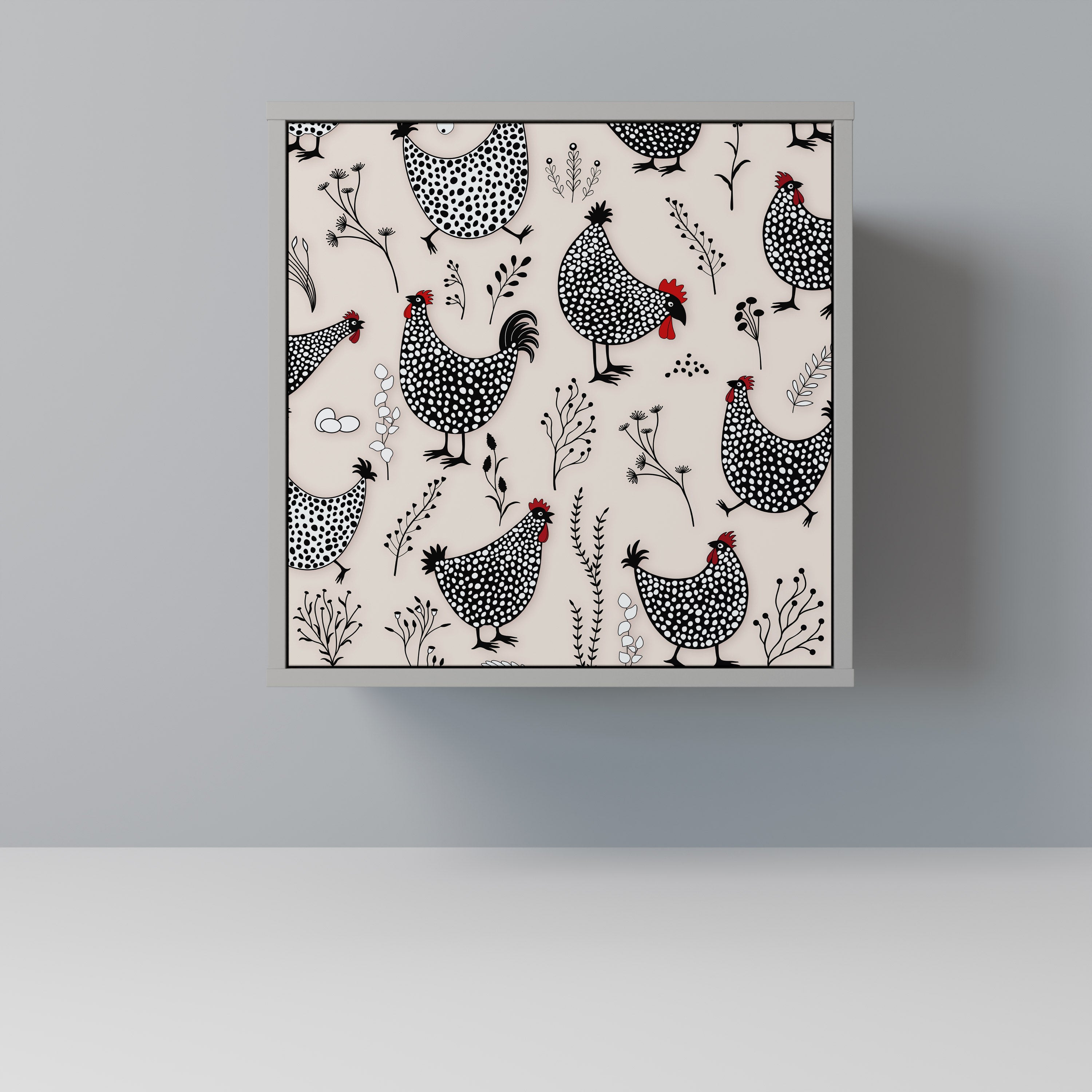 HAPPY HENS Komoda 1-drzwiowa korpus Szary