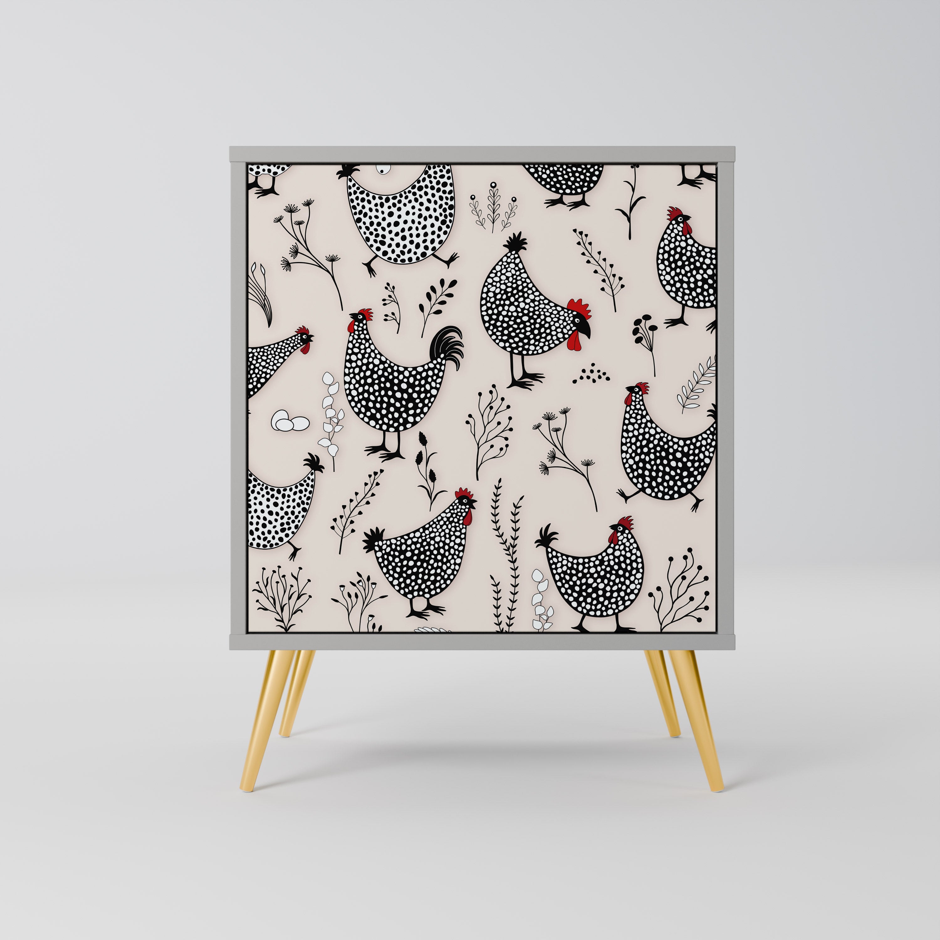 HAPPY HENS Komoda 1-drzwiowa korpus Szary