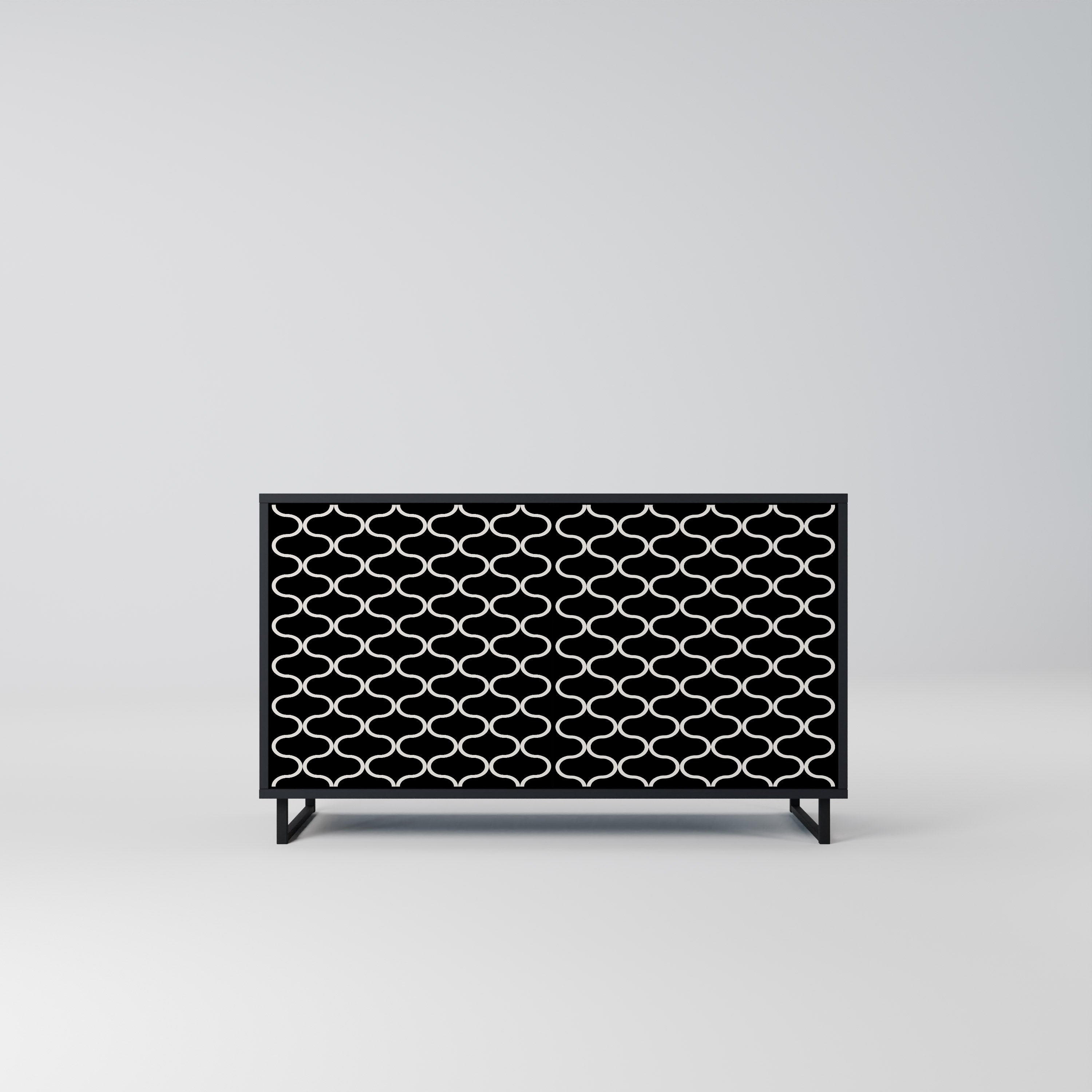 TESSELATED BLACKNESS Komoda 2-drzwiowa korpus Czarny