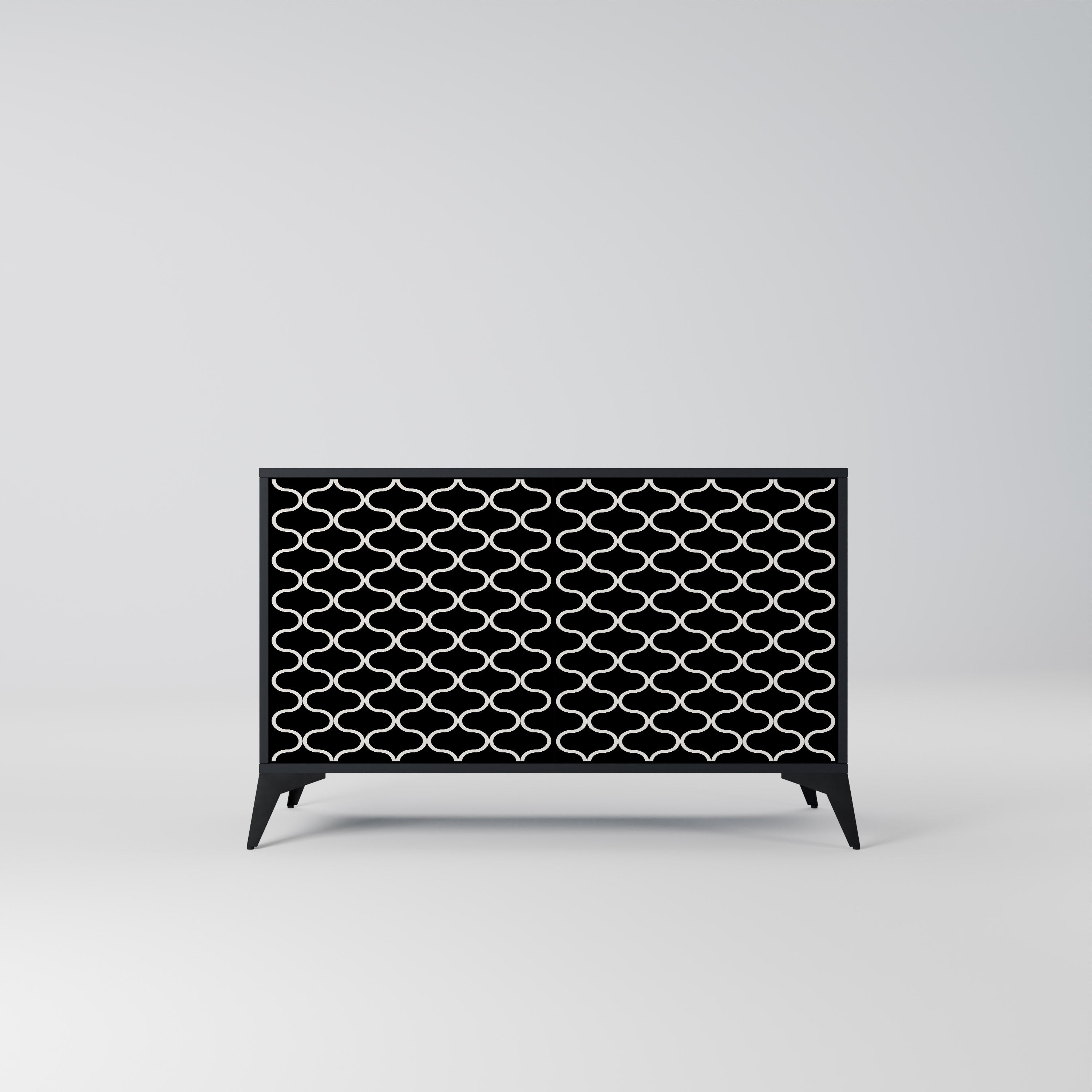 TESSELATED BLACKNESS Komoda 2-drzwiowa korpus Czarny