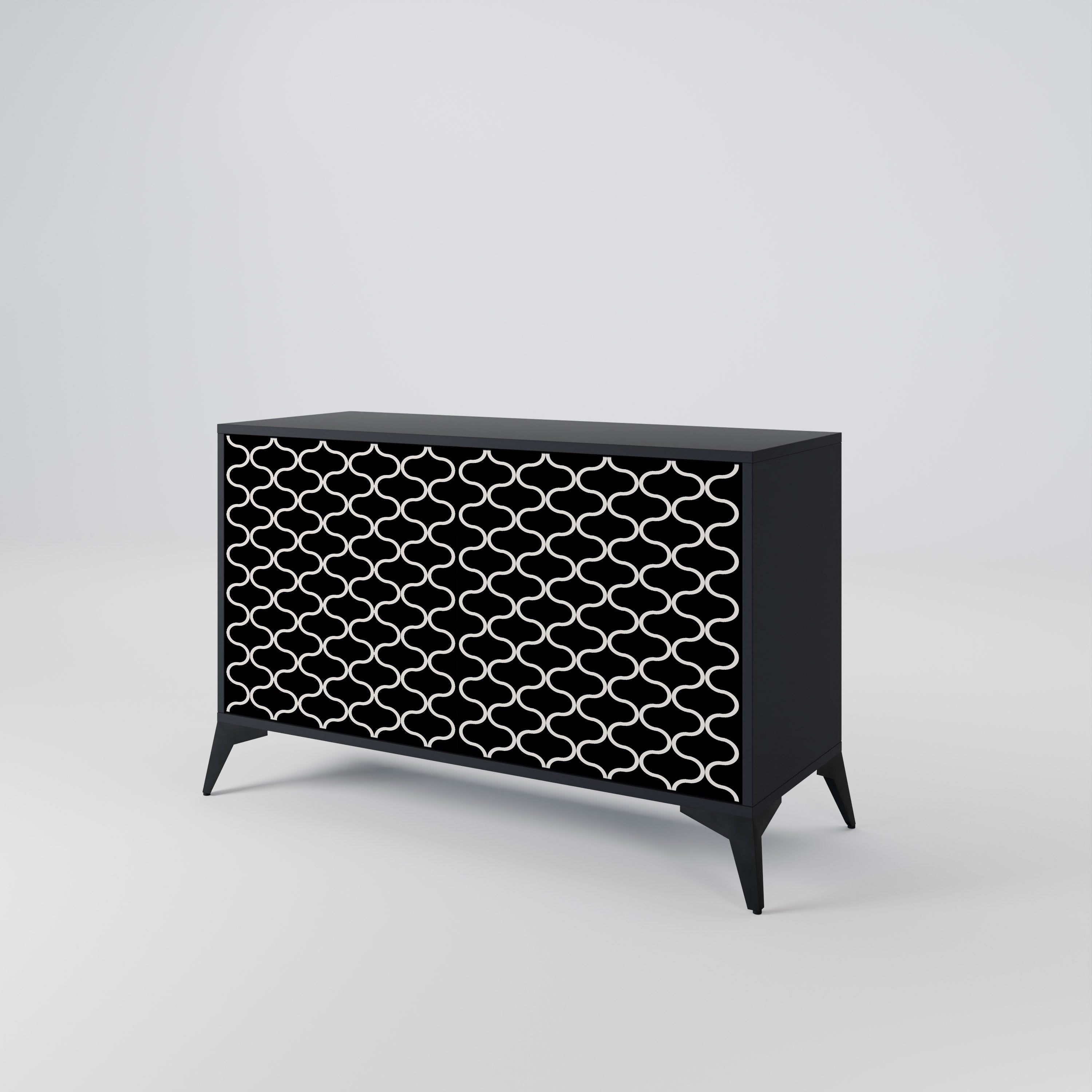 TESSELATED BLACKNESS Komoda 2-drzwiowa korpus Czarny